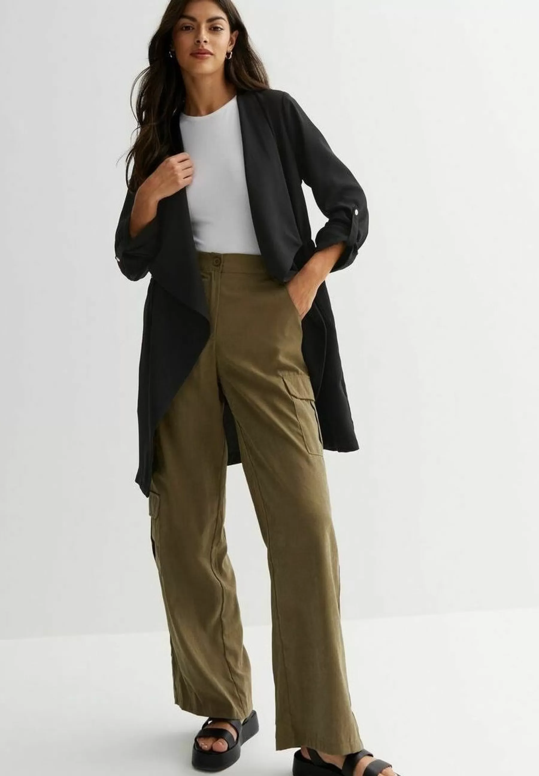 3/4 Sleeve Waterfall Duster - Trench | New Look Flash Sale