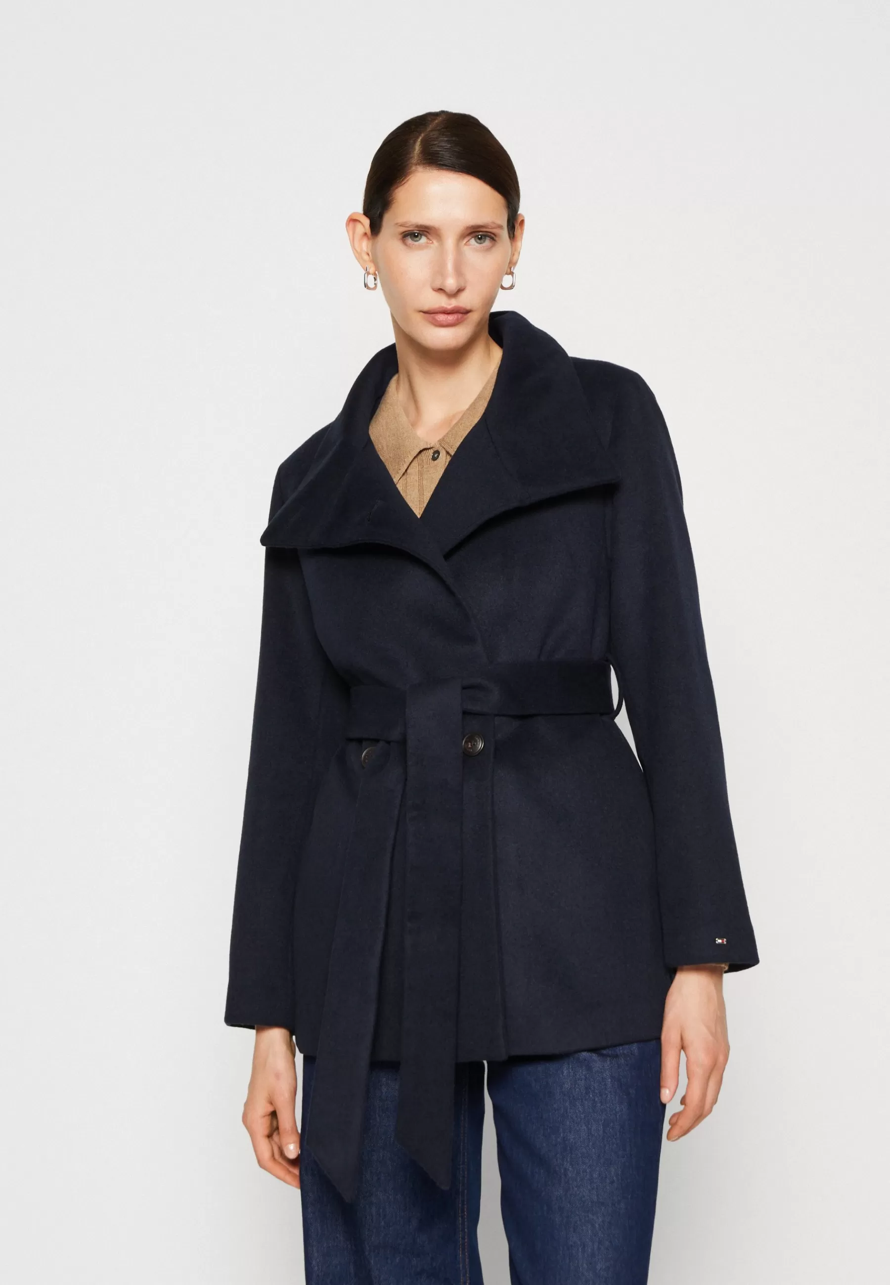 Belted Funnel - Manteau Court | Tommy Hilfiger Flash Sale