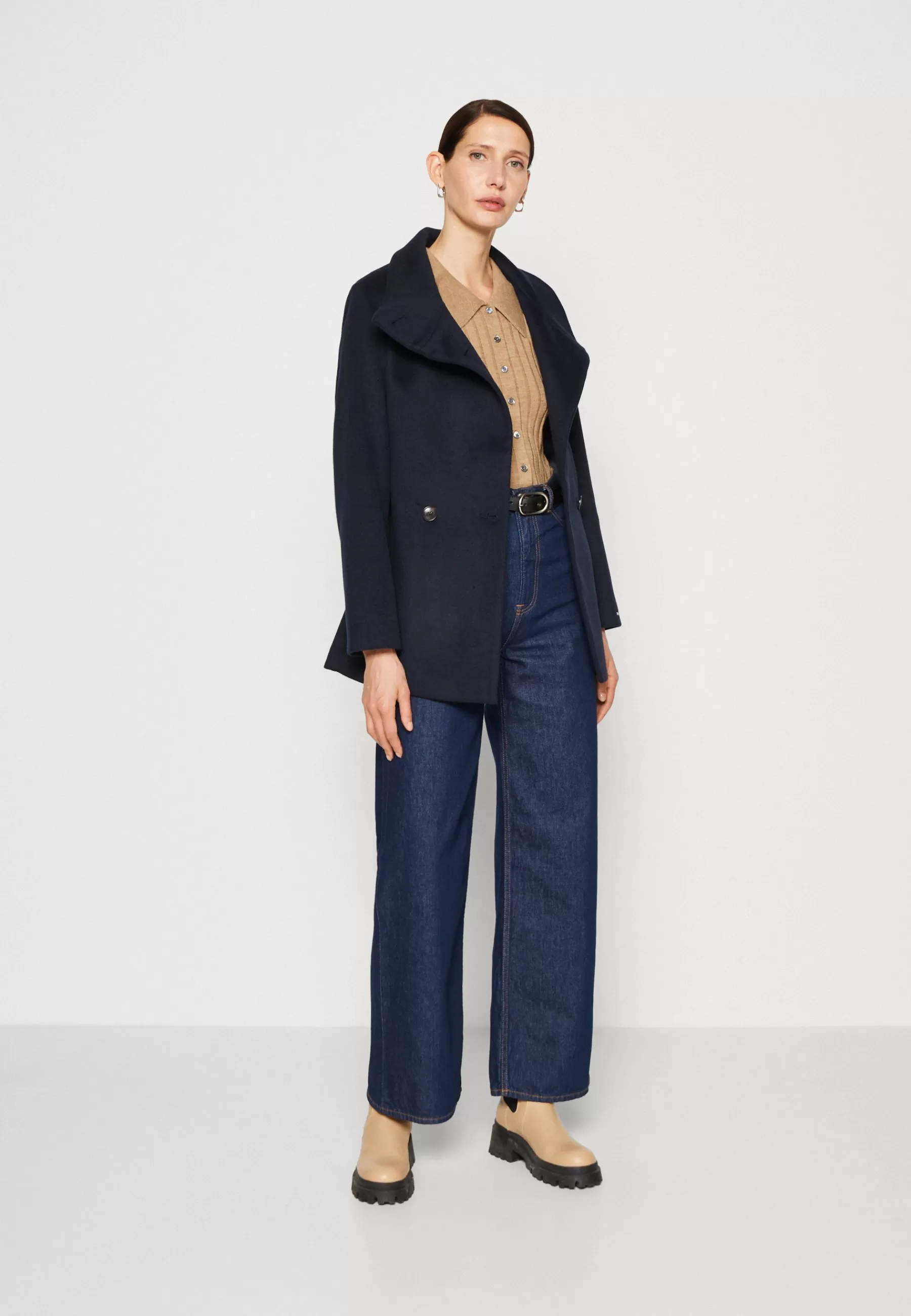 Belted Funnel - Manteau Court | Tommy Hilfiger Flash Sale