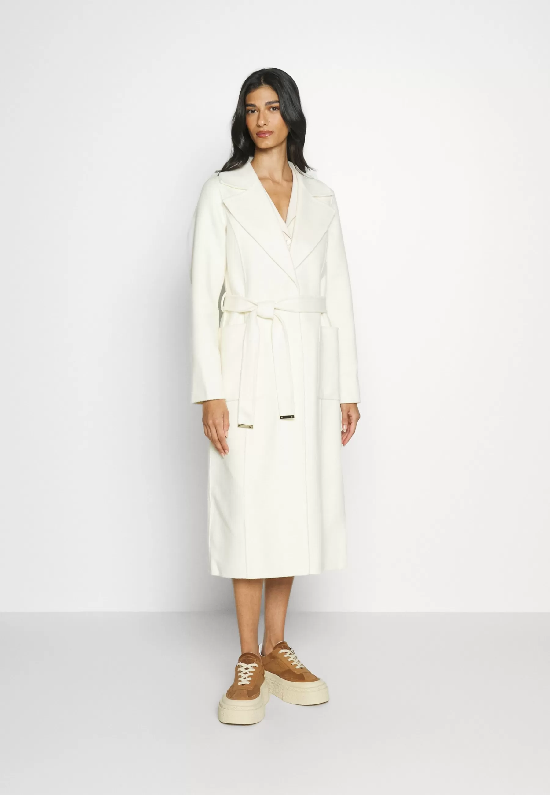 Belted Wrap Style Face Coat - Manteau Classique | MICHAEL Michael Kors Clearance