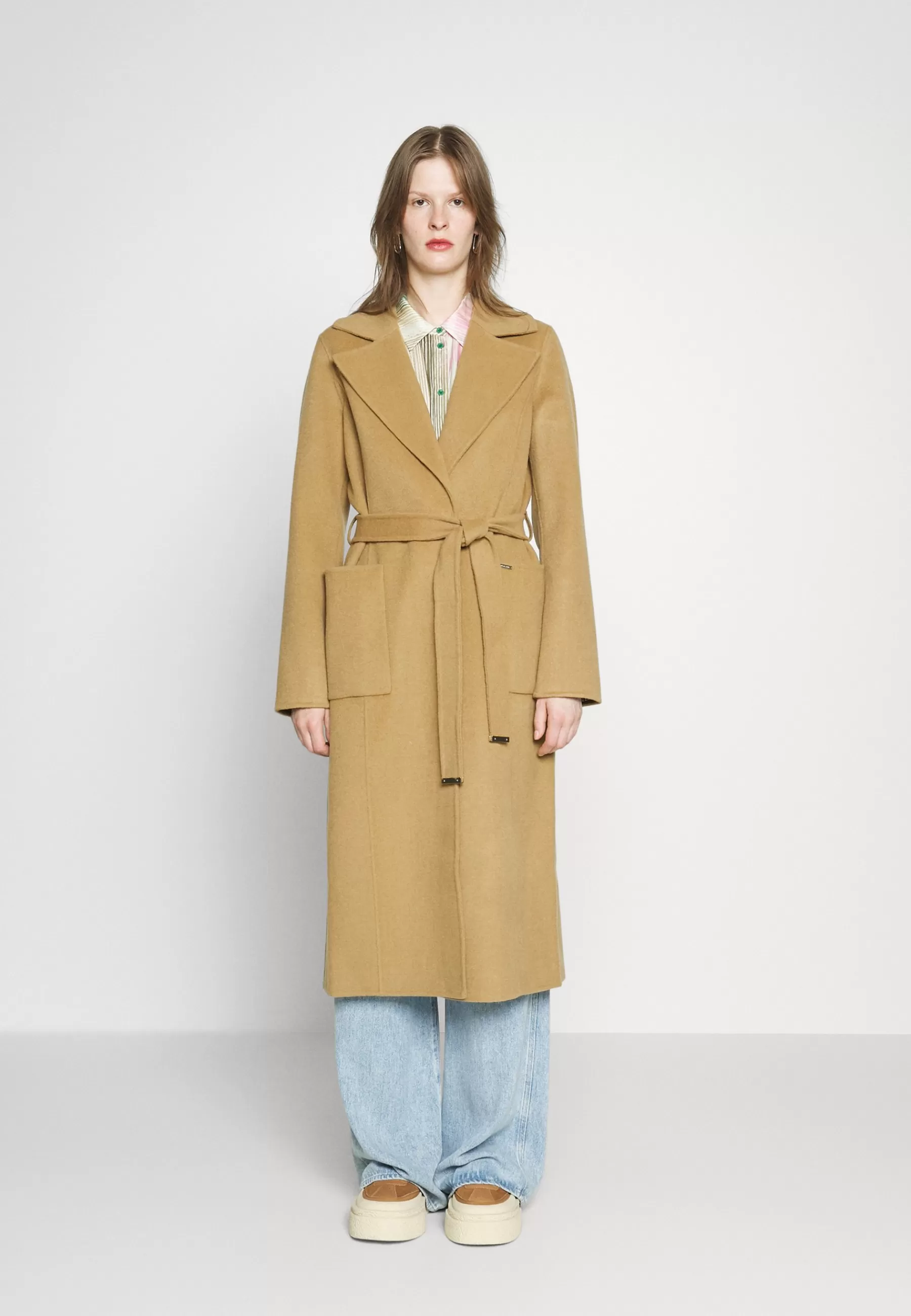 Belted Wrap Style Face Coat - Manteau Classique | MICHAEL Michael Kors Cheap