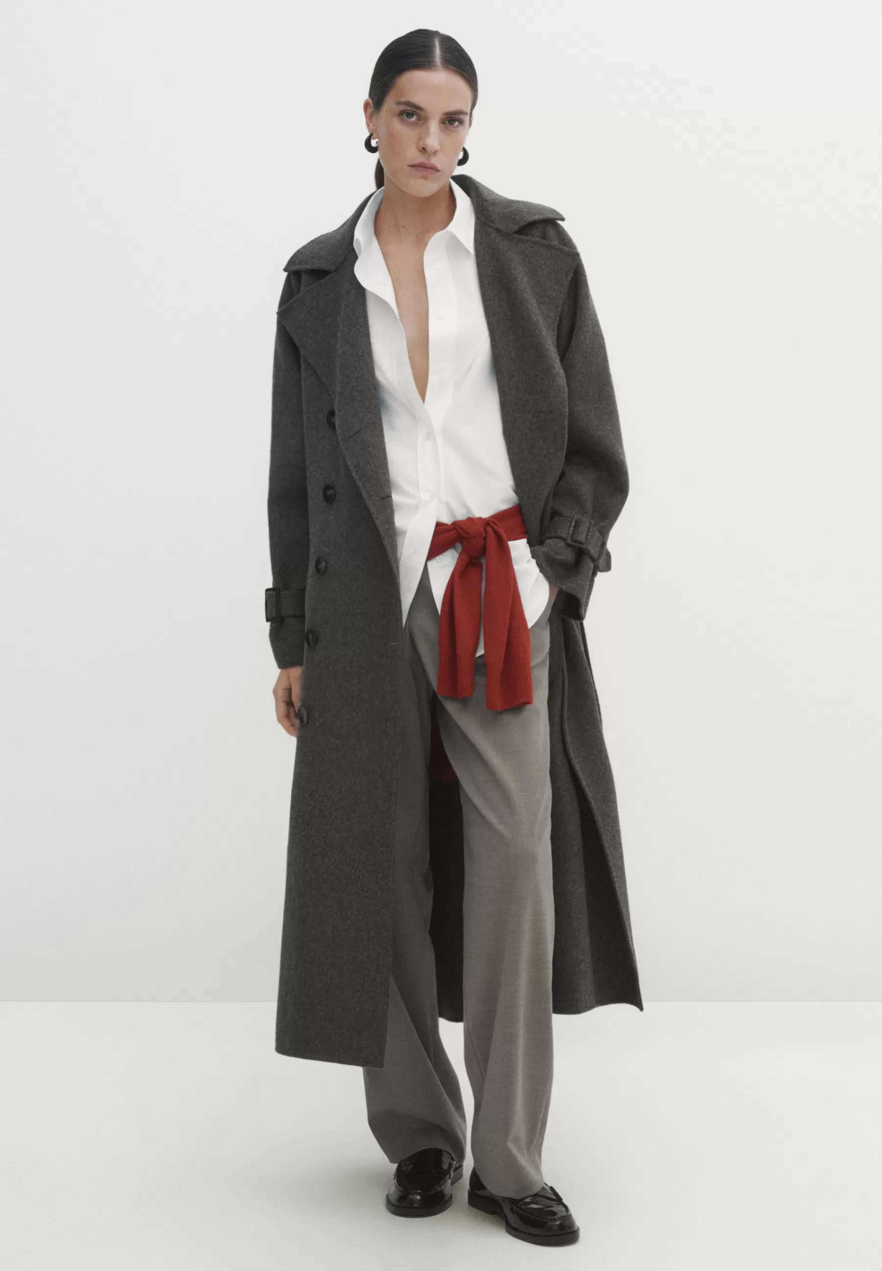 Blend Double-Breasted - Trench | Massimo Dutti Outlet