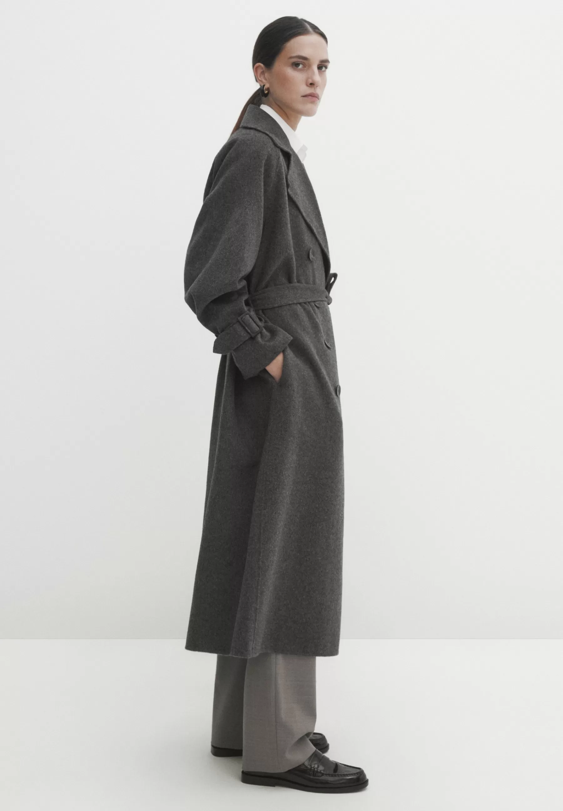 Blend Double-Breasted - Trench | Massimo Dutti Outlet