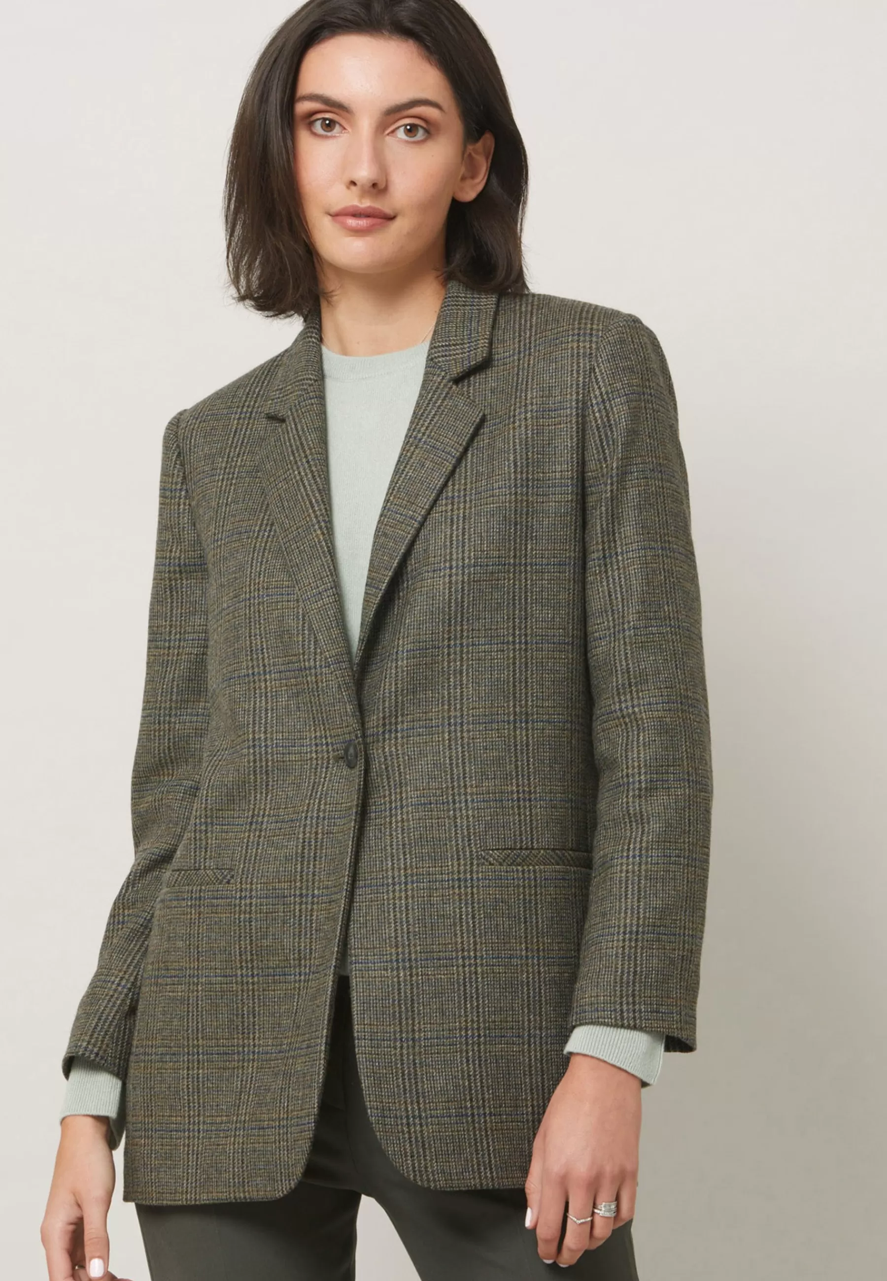 Cassie Magee Tweed Check - Manteau Court | Helen McAlinden Dublin Best