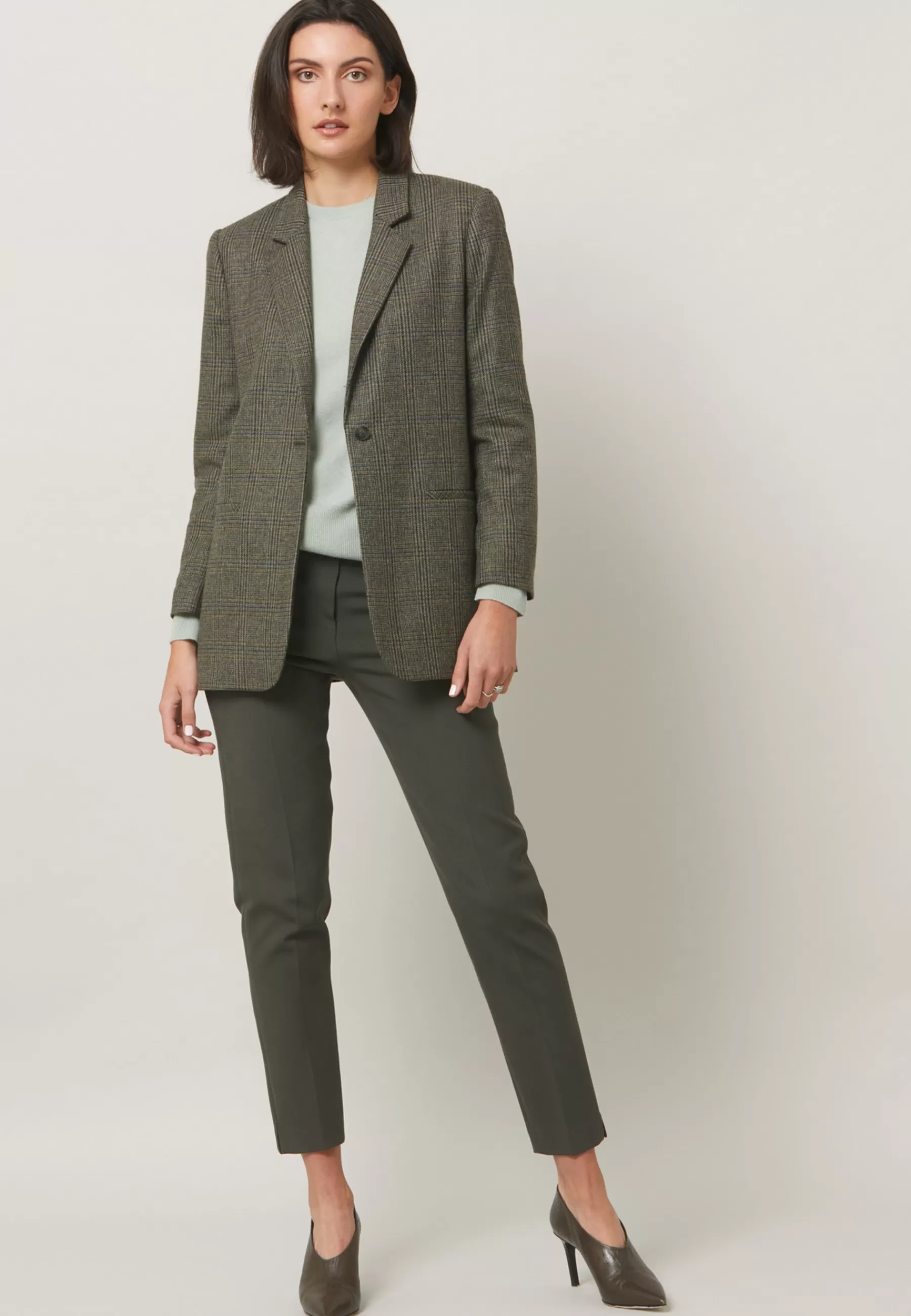 Cassie Magee Tweed Check - Manteau Court | Helen McAlinden Dublin Best