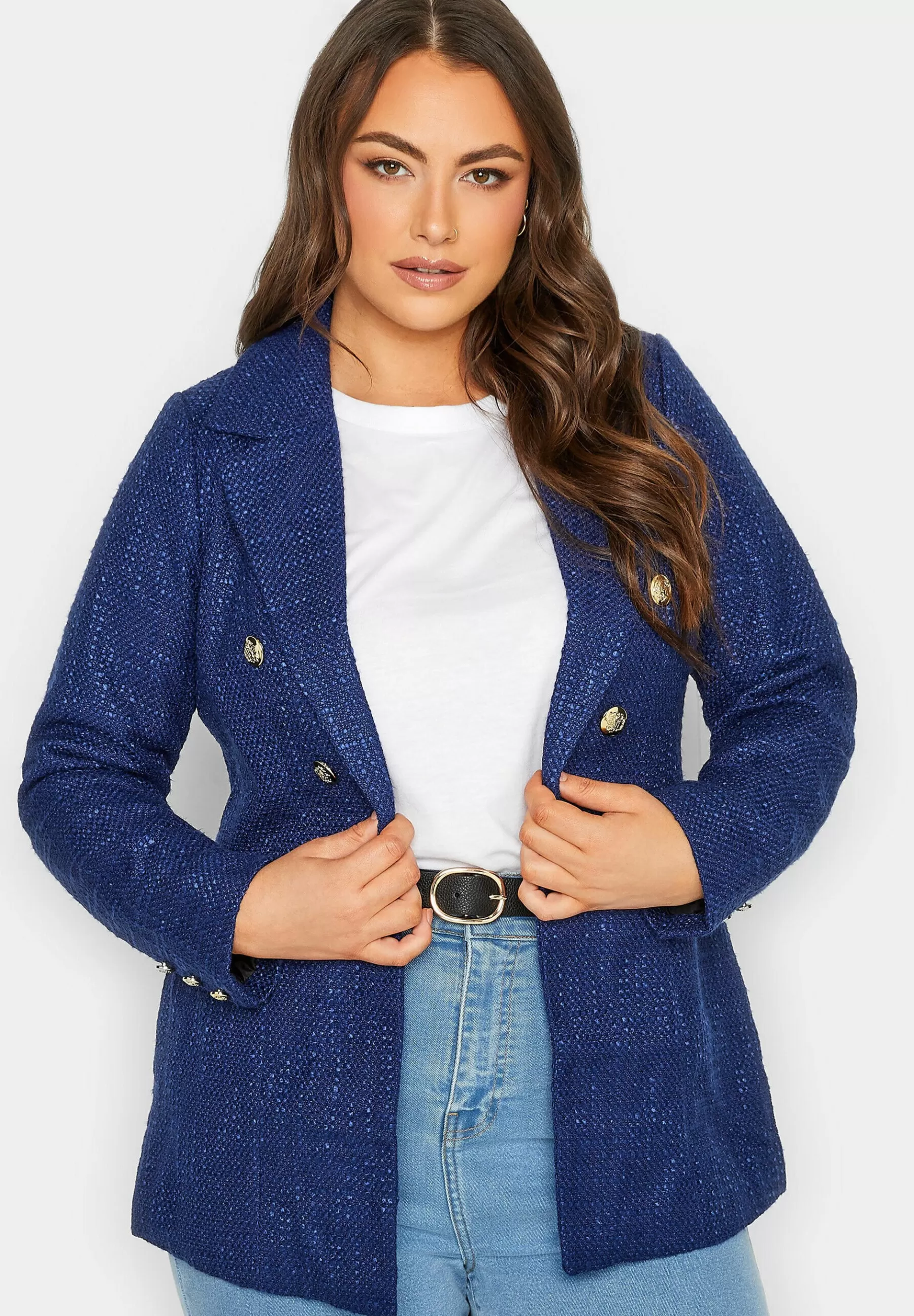 Check Boucle - Manteau Court | Yours Clothing Online