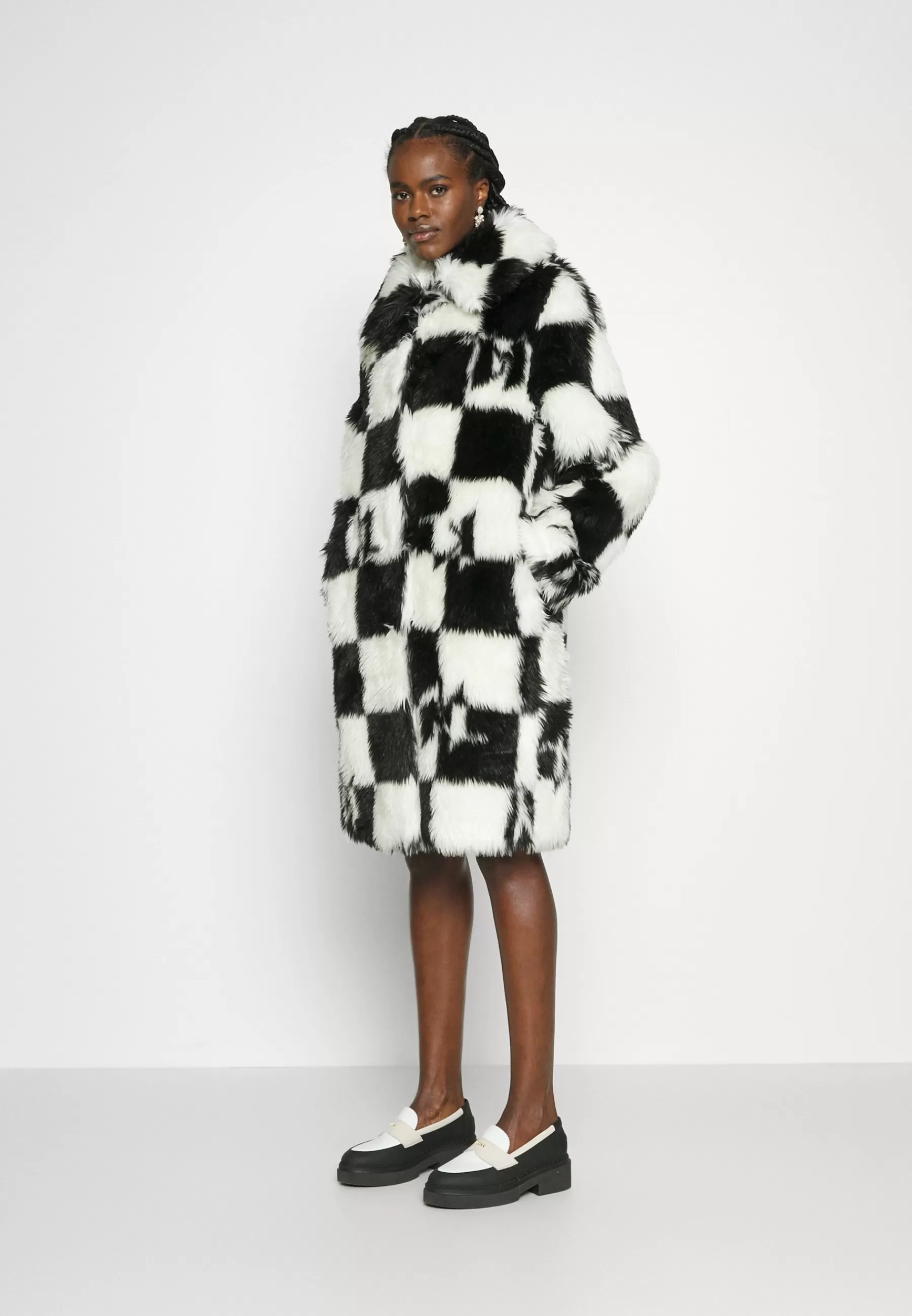 Femme KARL LAGERFELD Check Coat - Manteau D'Hiver