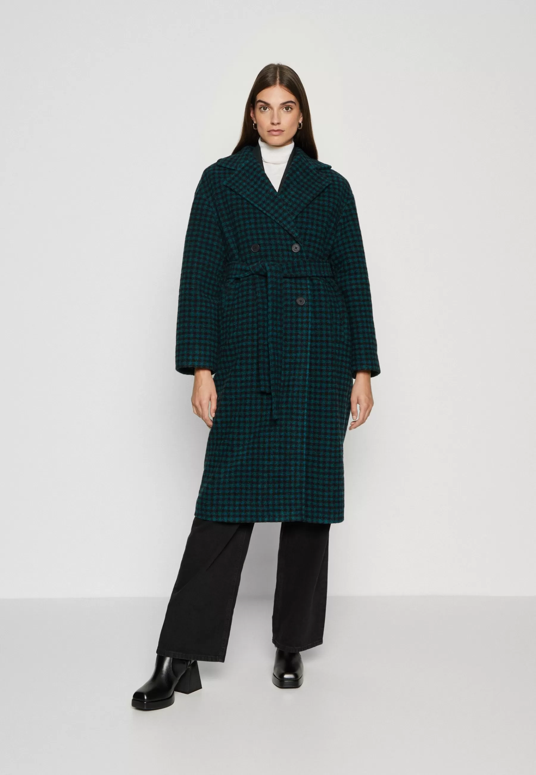 Femme Marc O'Polo DENIM Checked Double Breasted Coat - Manteau Classique