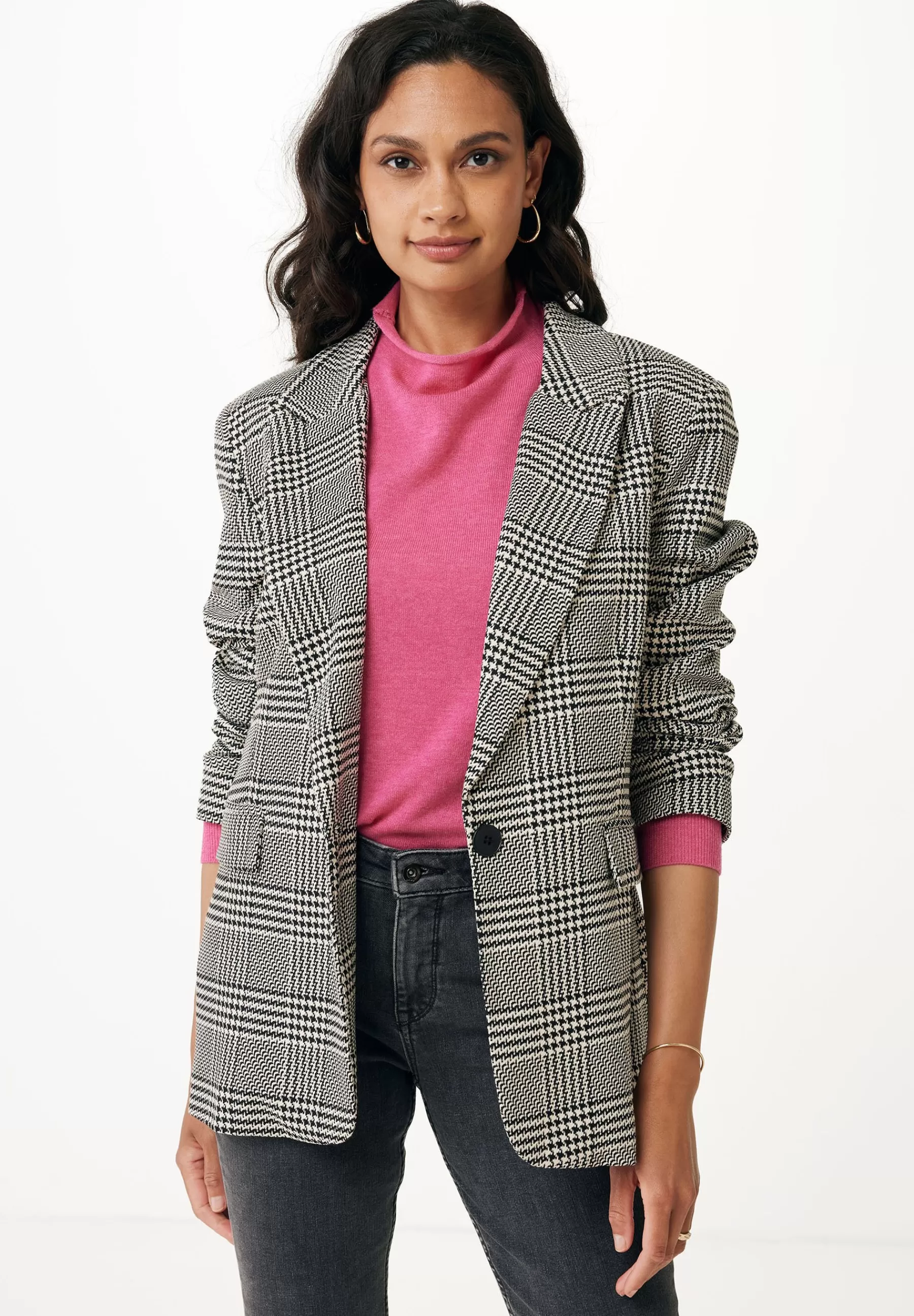 Checked Single Breasted - Manteau Court | Mexx Clearance