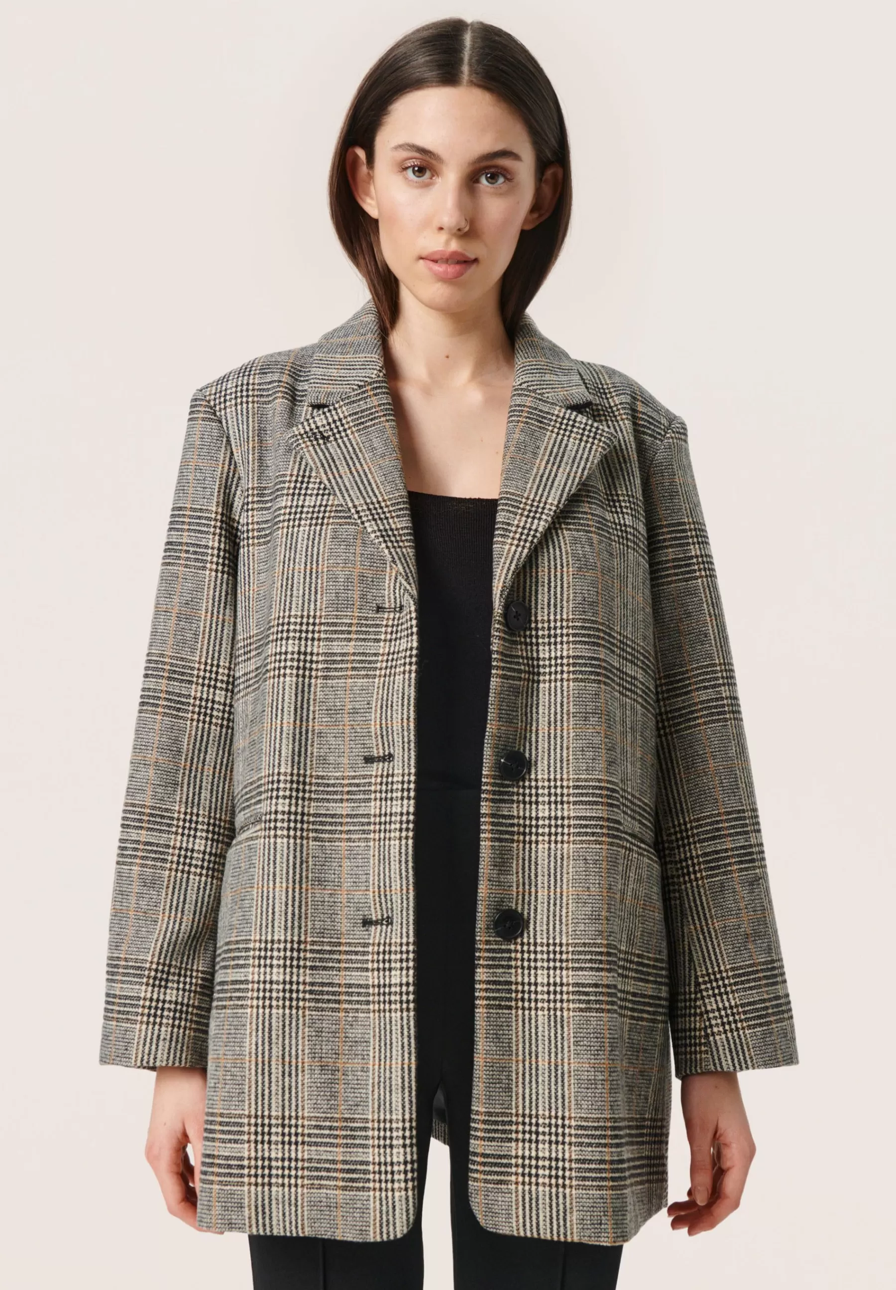 Chicka Checked - Manteau Court | Soaked in Luxury Cheap