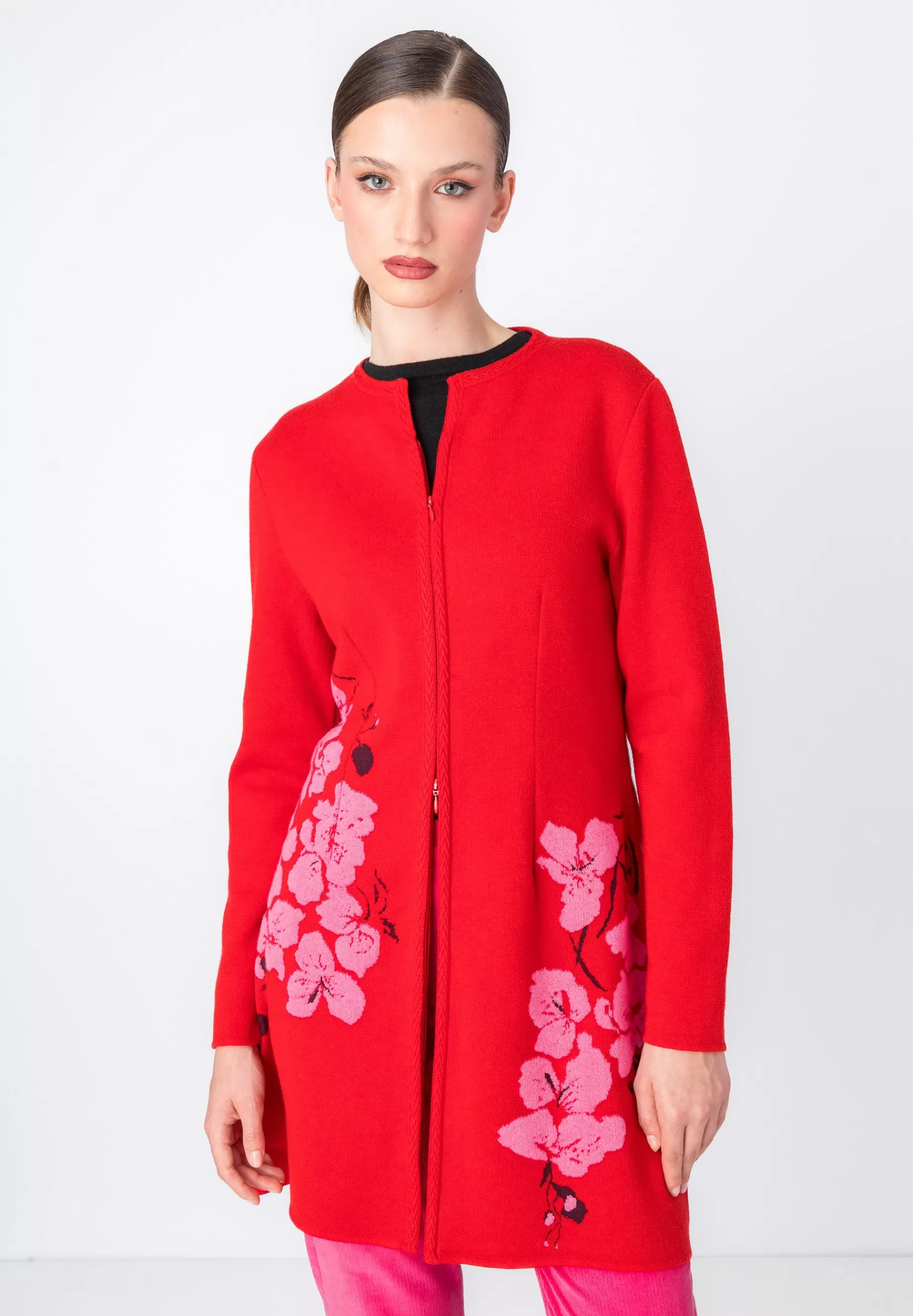 Femme Ivko Coatigan Orchid Motive - Manteau Court