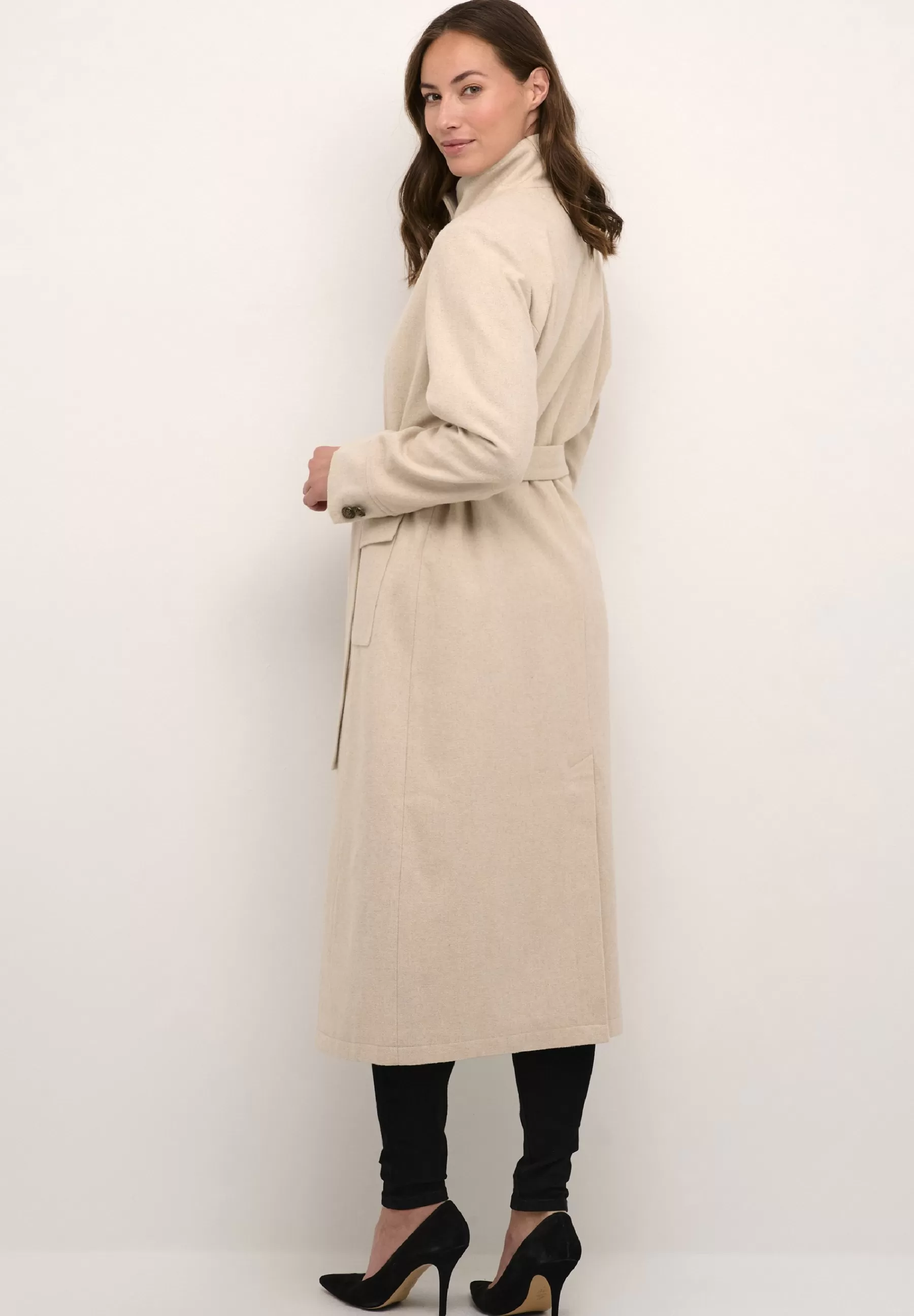 Crclara - Manteau Classique | Cream Flash Sale