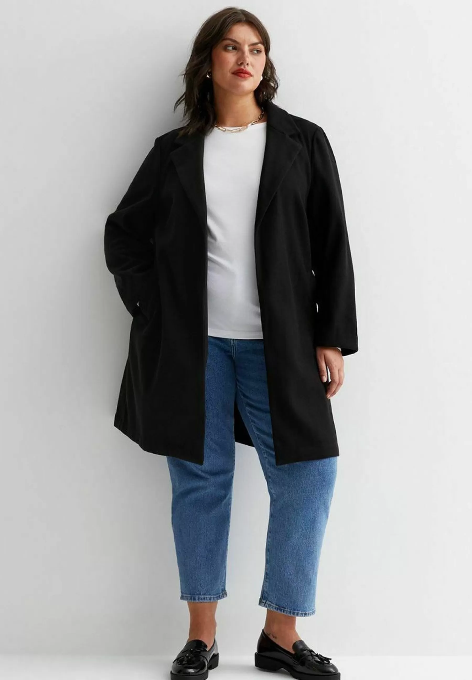 Curves Manteau Classique | New Look Curves Best Sale