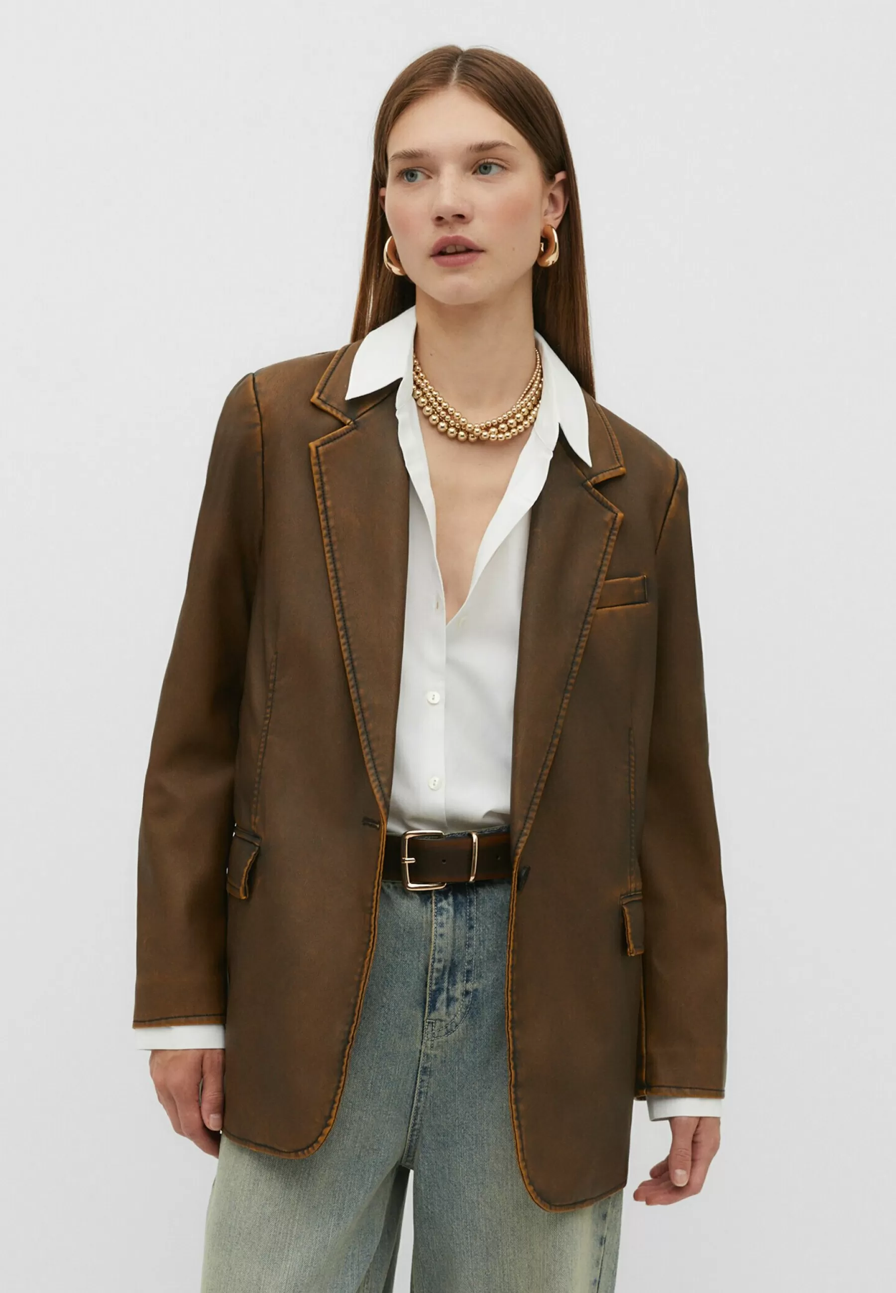 Distressed - Manteau Court | Stradivarius Cheap