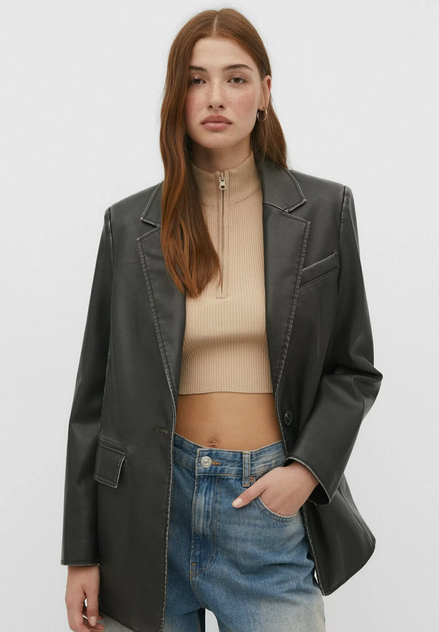 Distressed - Manteau Court | Stradivarius Cheap