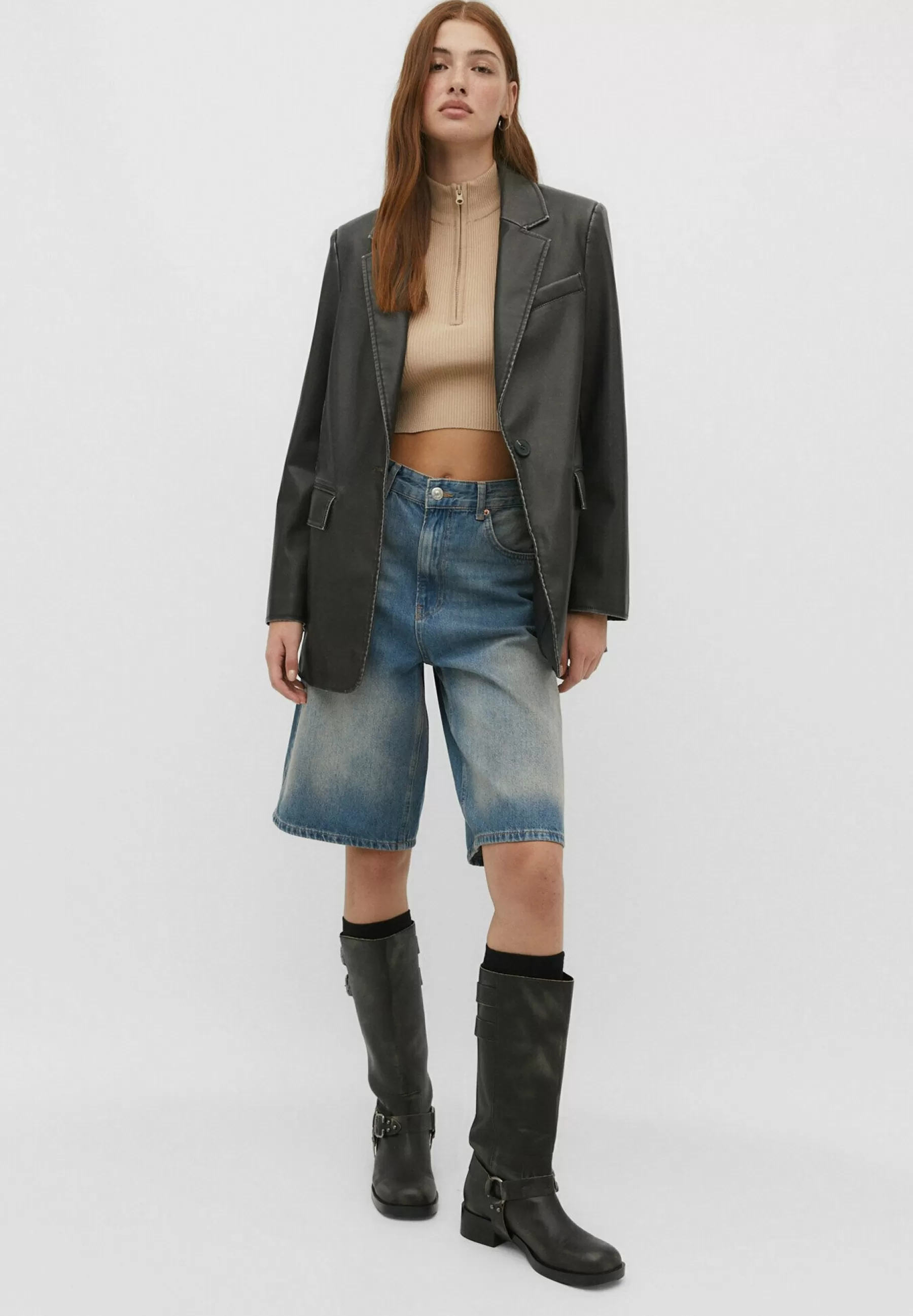 Distressed - Manteau Court | Stradivarius Cheap