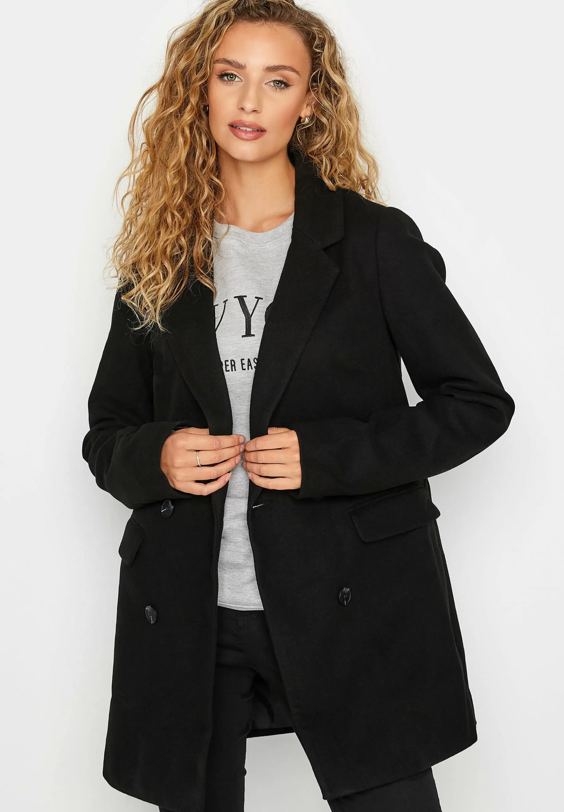 Double Breasted Brushed - Manteau Court | Long Tall Sally Outlet