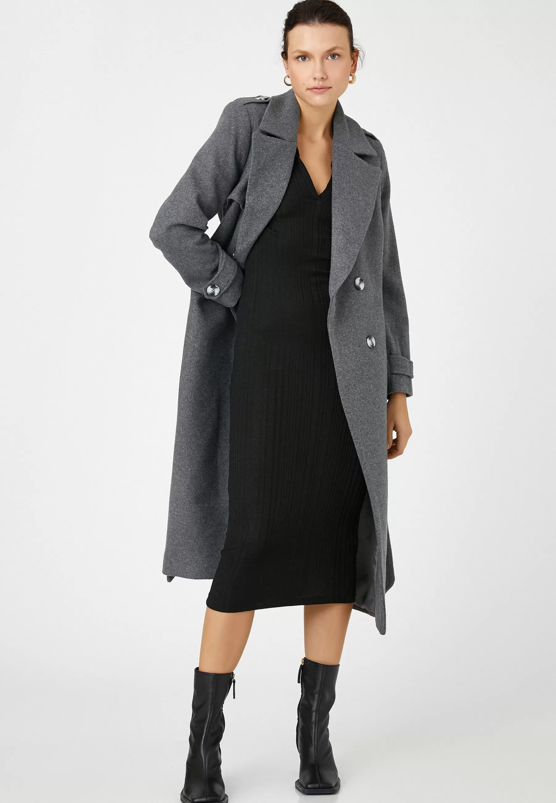 Femme Koton Double Breasted Coat - Manteau Classique