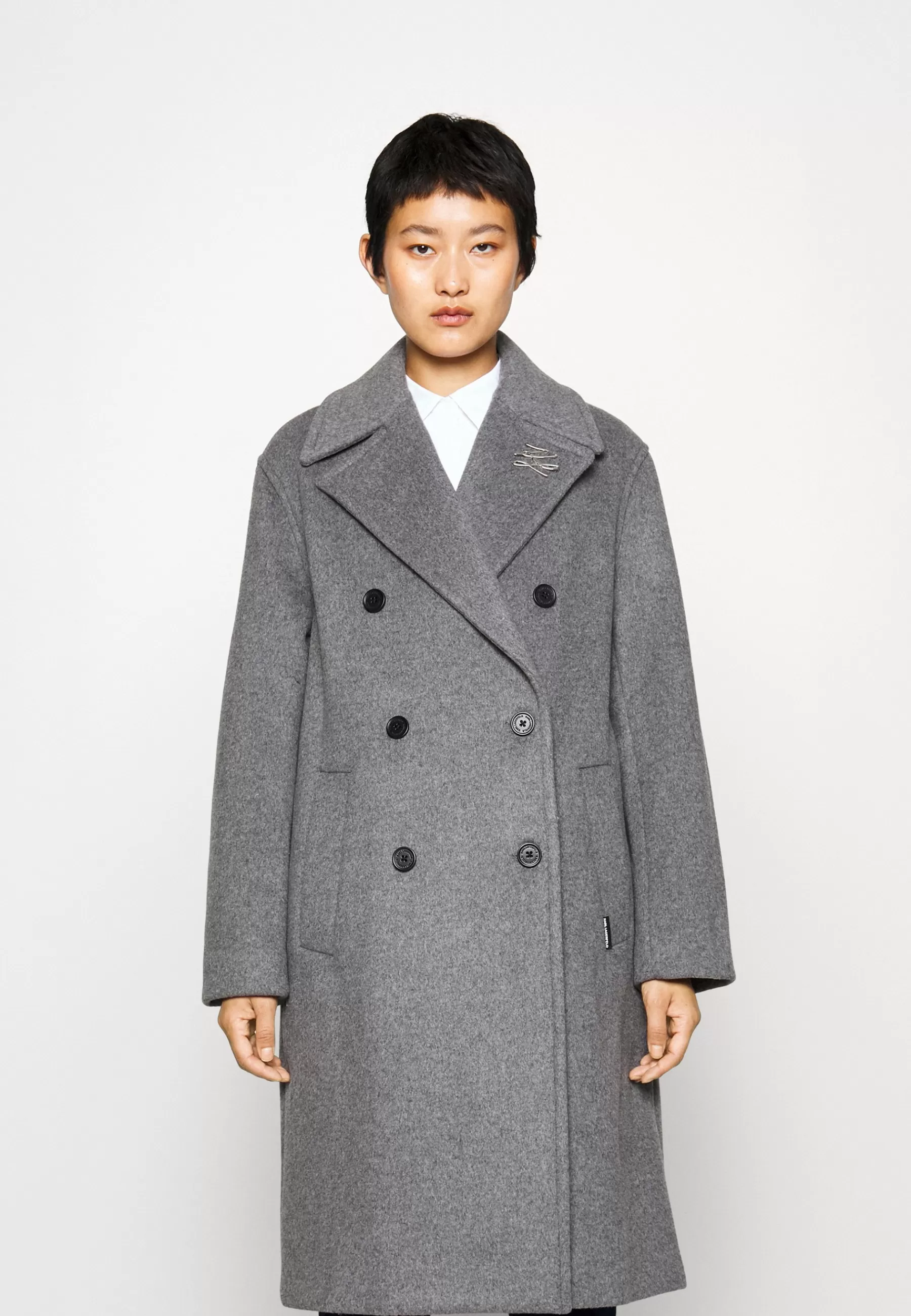 Double Breasted Soft Coat - Manteau Classique | KARL LAGERFELD New