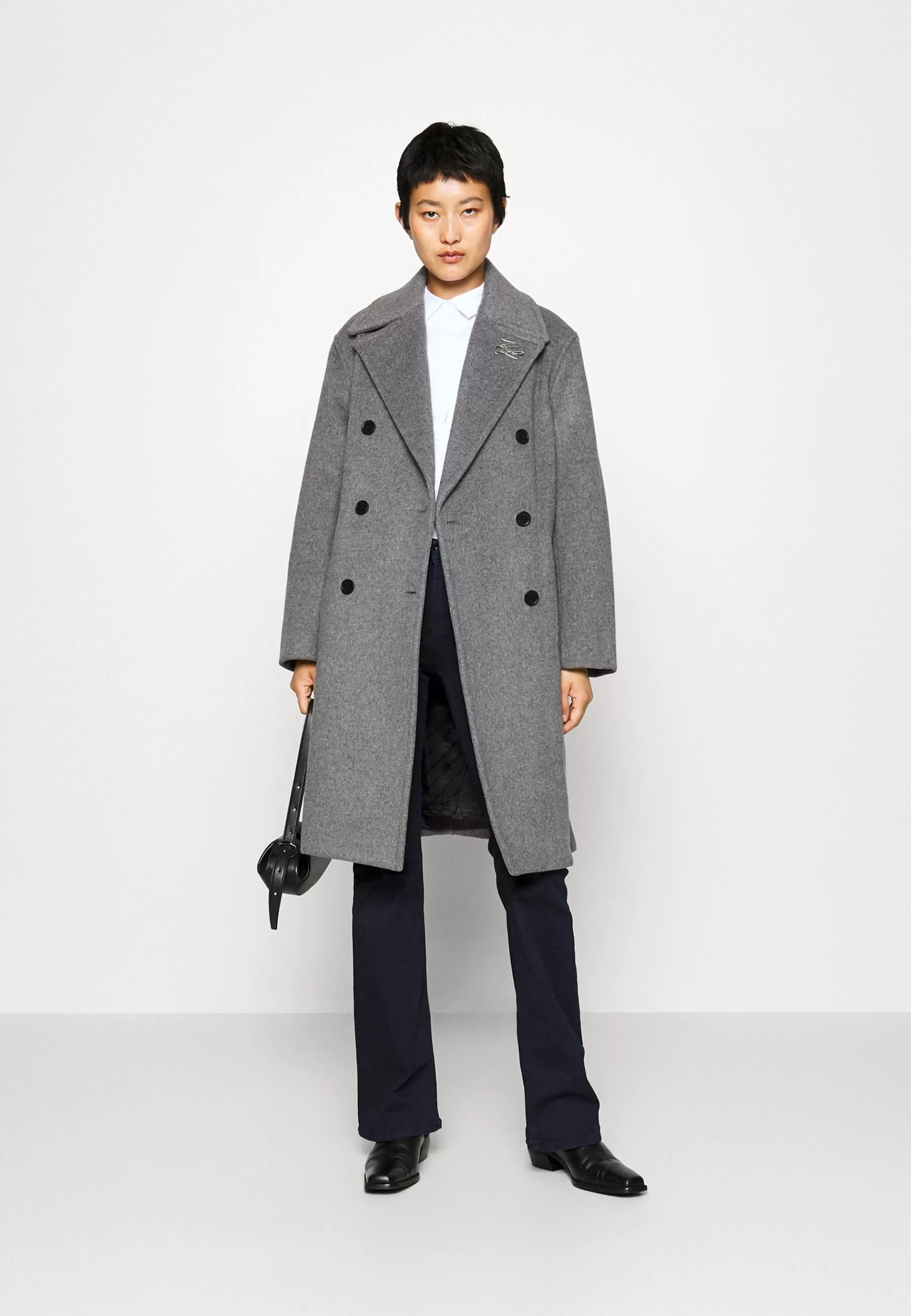 Double Breasted Soft Coat - Manteau Classique | KARL LAGERFELD New