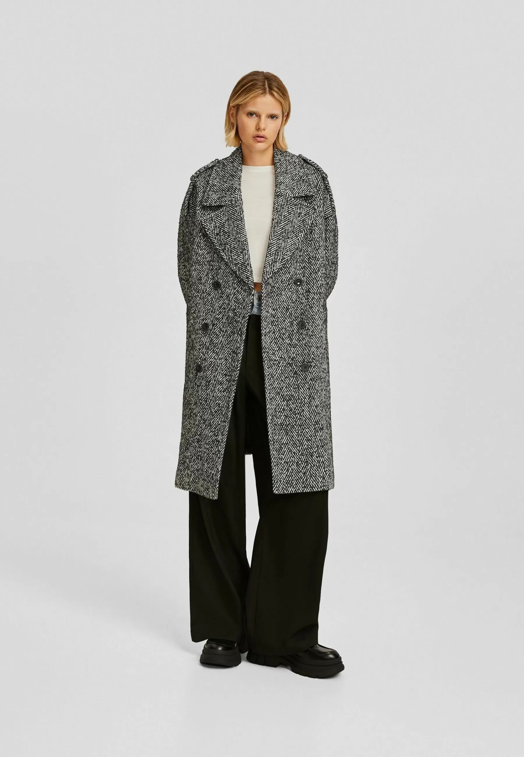 Double-Breasted - Manteau Classique | Bershka Online