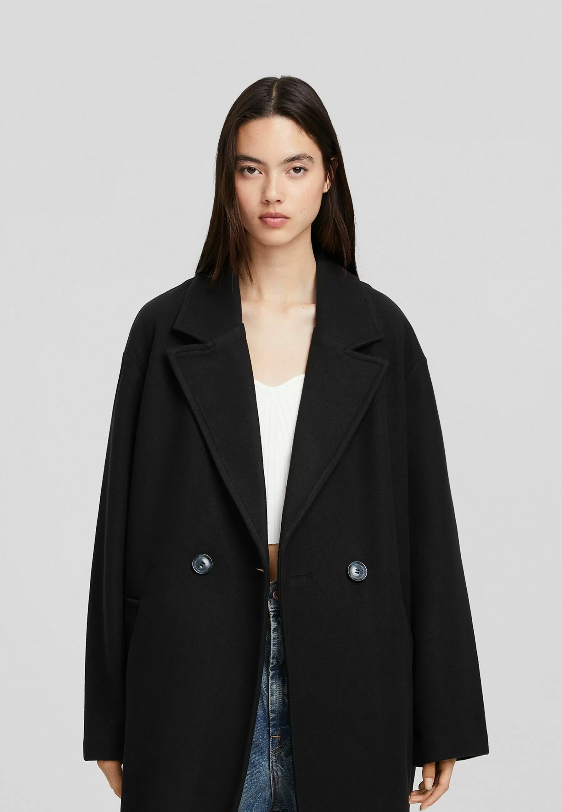 Double-Breasted Two-Button - Manteau Classique | Bershka Shop