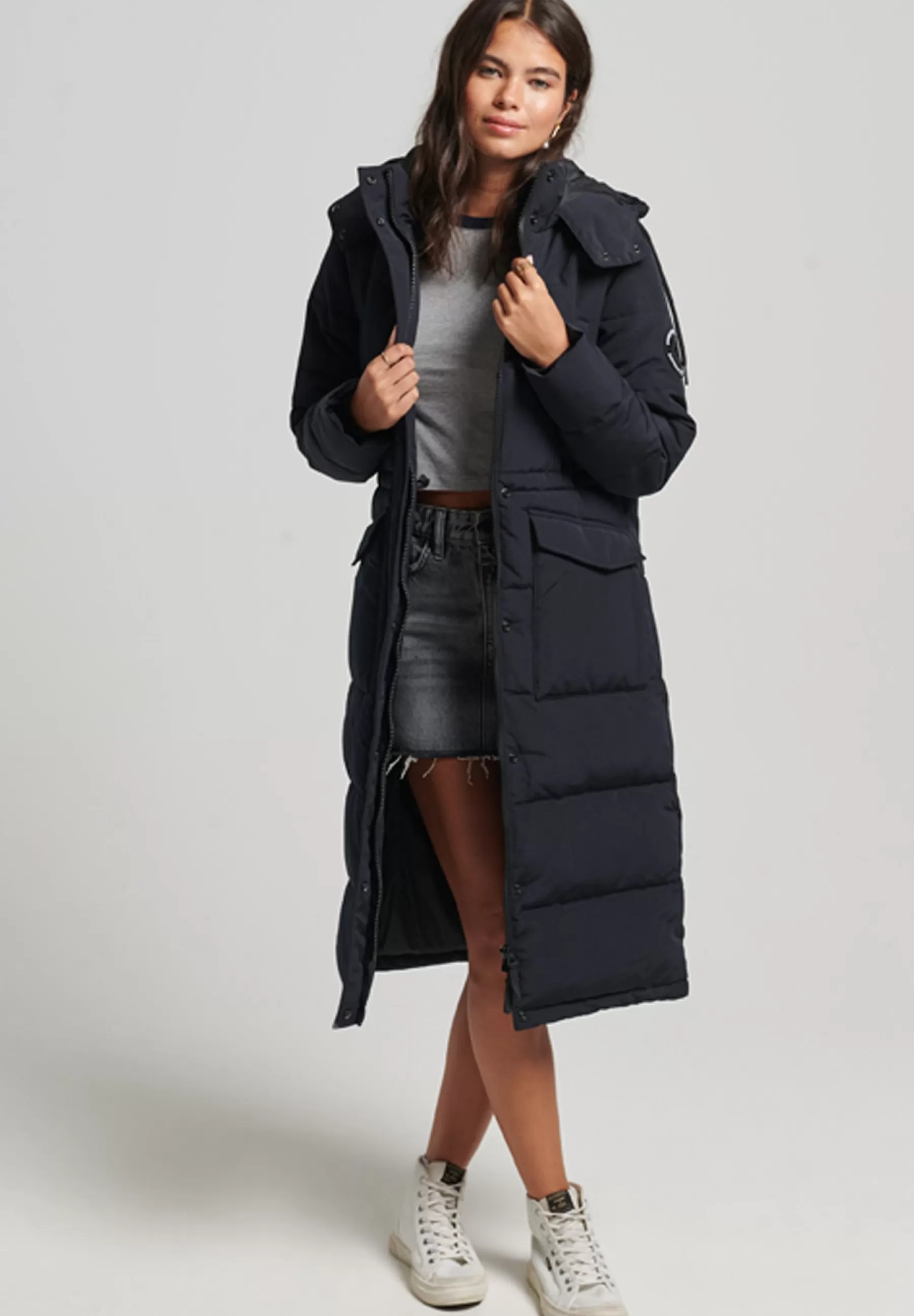 Femme Superdry Everest Longline Puffer - Manteau D'Hiver