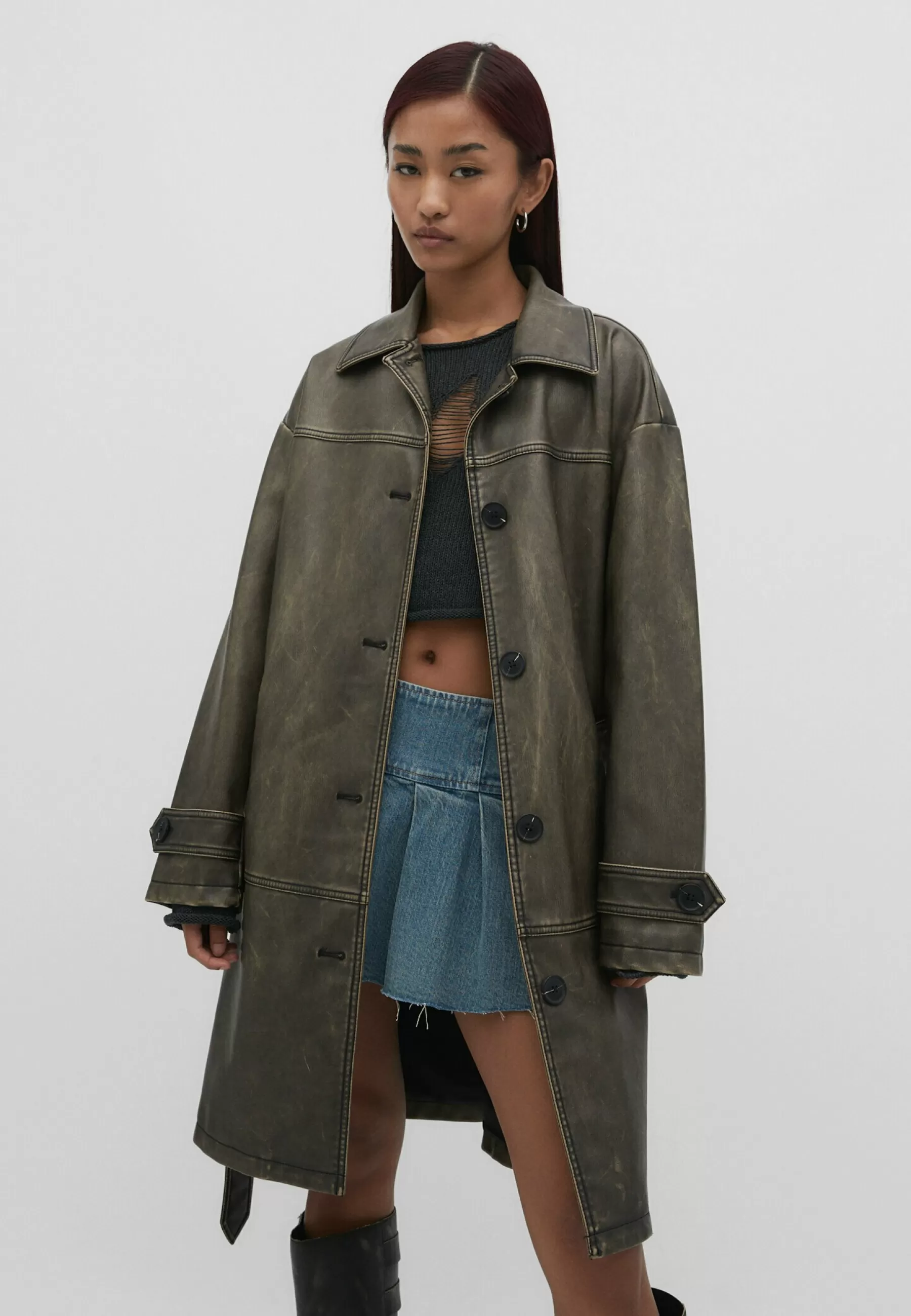 Faded - Manteau Court | Stradivarius Cheap