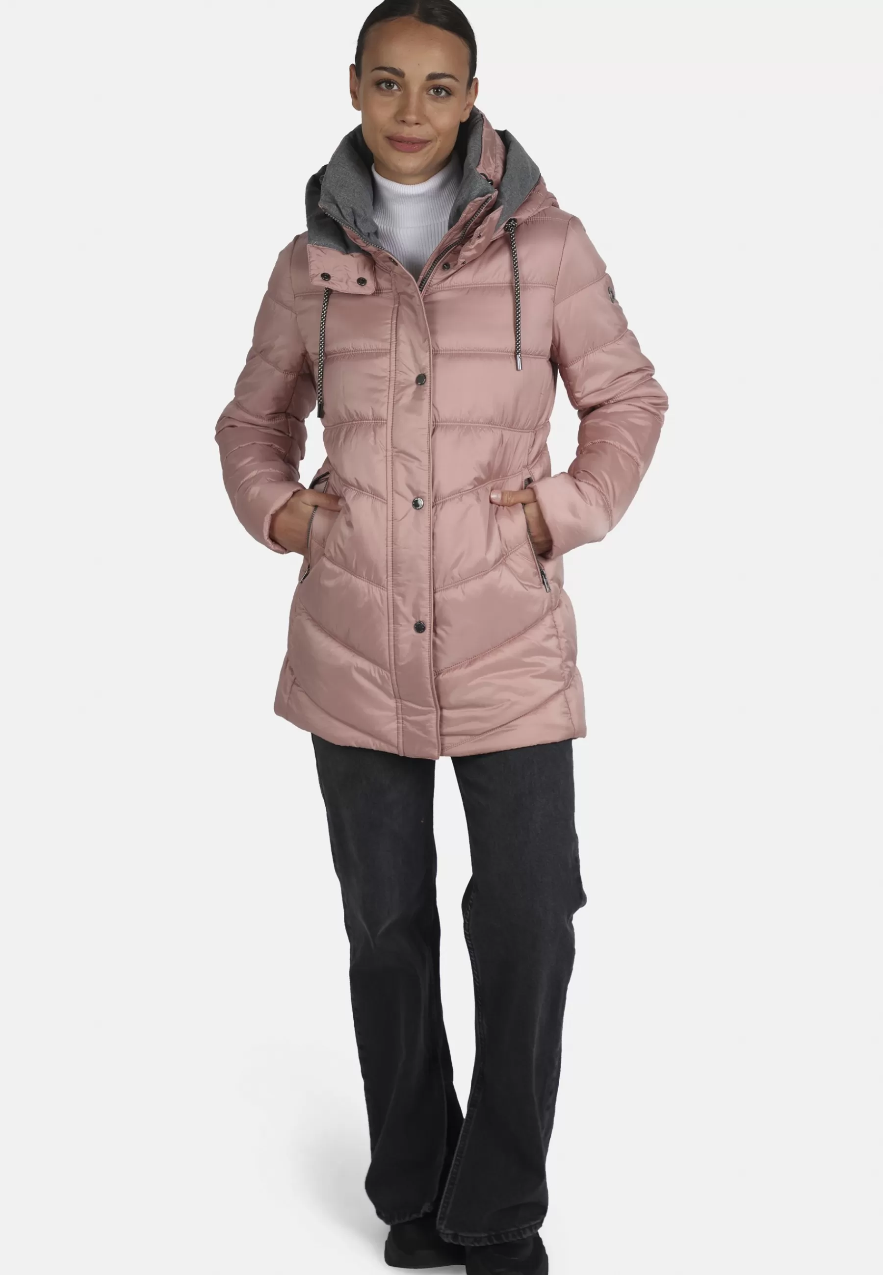 Femme FUCHS SCHMITT Gesteppte City Mit Abnehmbarer Kapuze Verdeckter Reissverschluss Weather Protection - Manteau D'Hiver