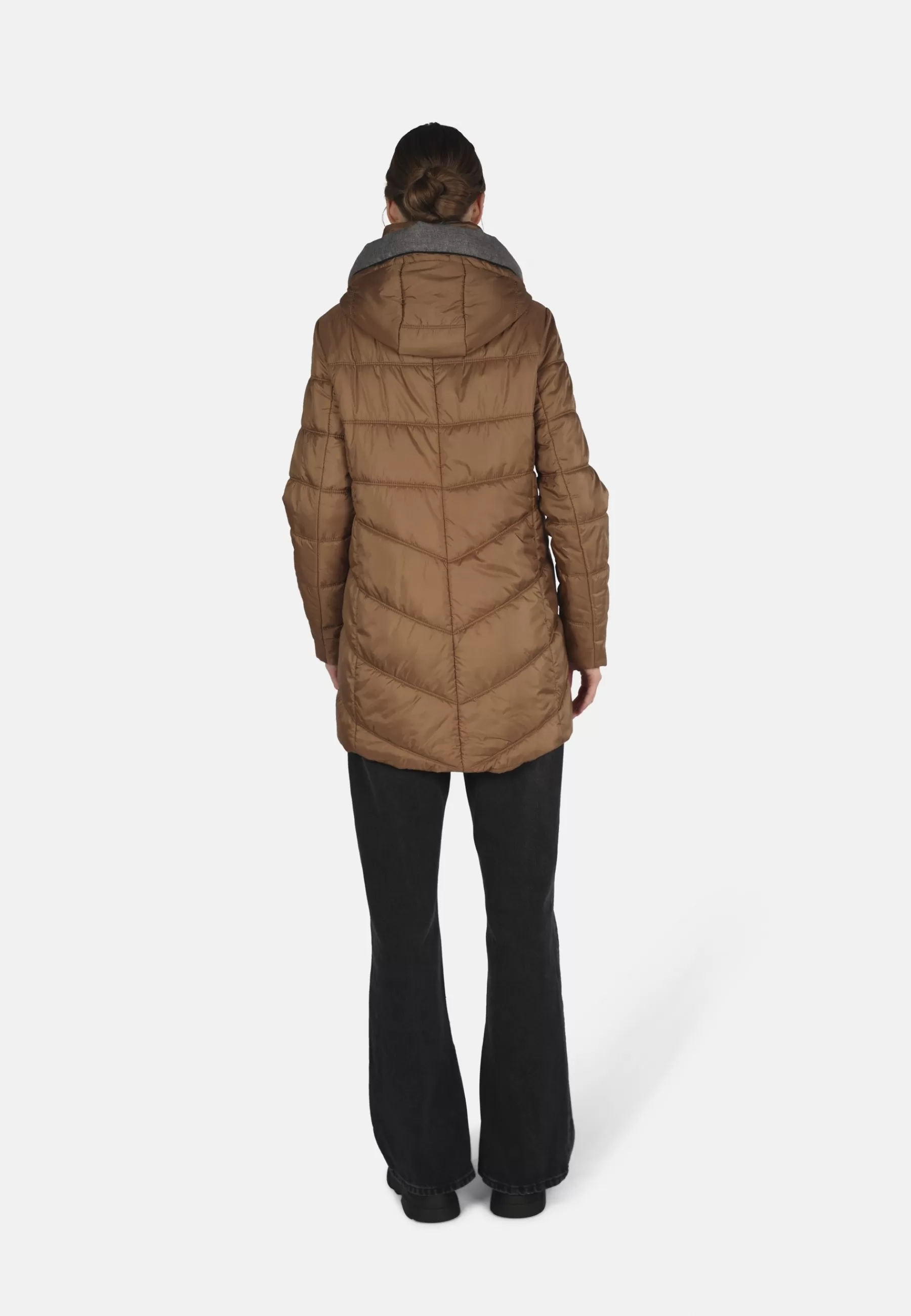 Femme FUCHS SCHMITT Gesteppte City Mit Abnehmbarer Kapuze Verdeckter Reissverschluss Weather Protection - Manteau D'Hiver