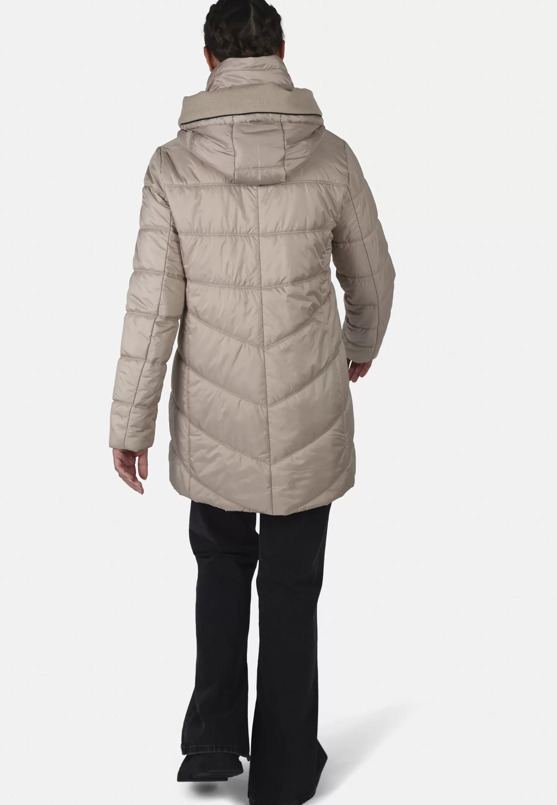 Femme FUCHS SCHMITT Gesteppte City Mit Abnehmbarer Kapuze Verdeckter Reissverschluss Weather Protection - Manteau D'Hiver