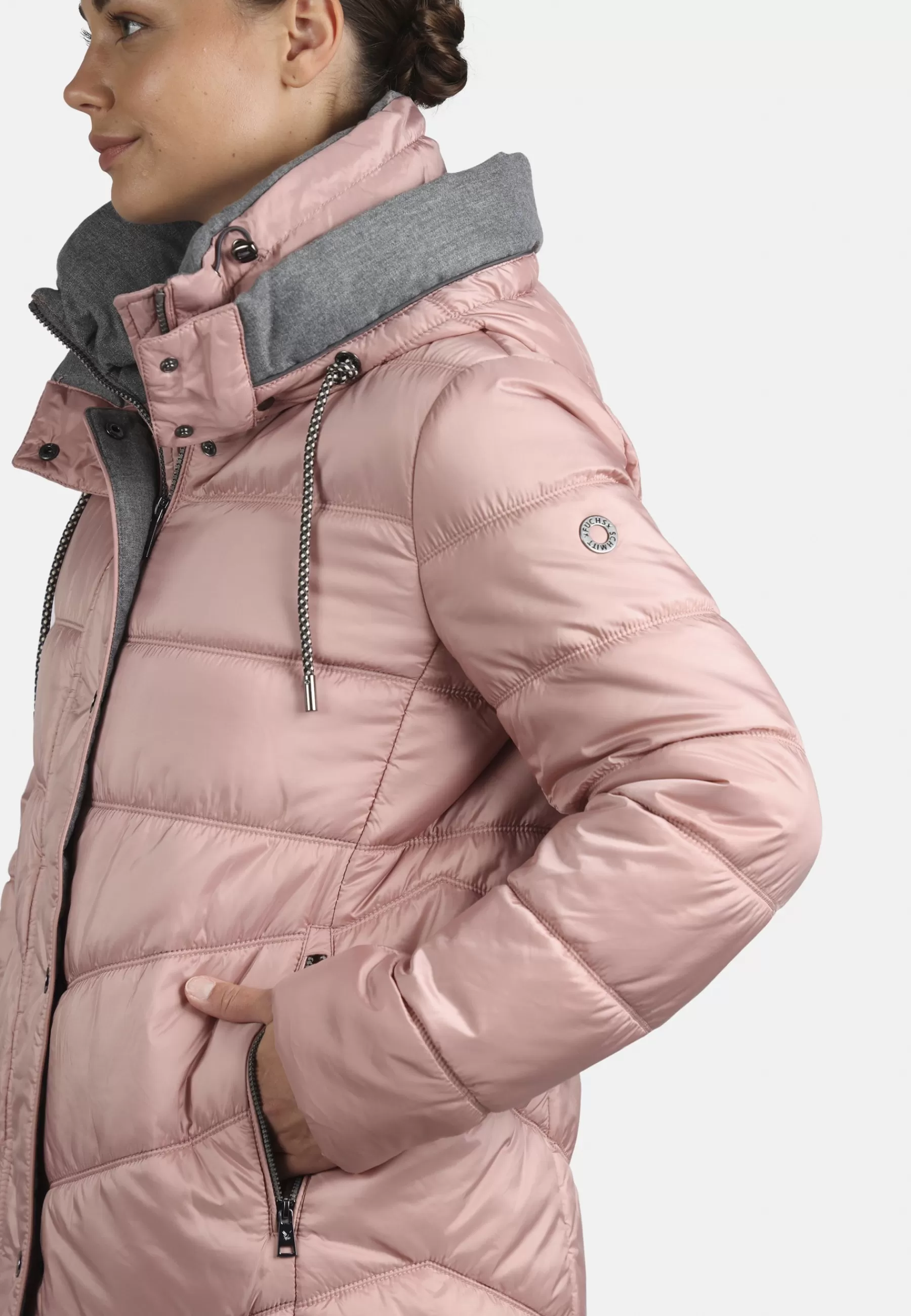 Femme FUCHS SCHMITT Gesteppte City Mit Abnehmbarer Kapuze Verdeckter Reissverschluss Weather Protection - Manteau D'Hiver