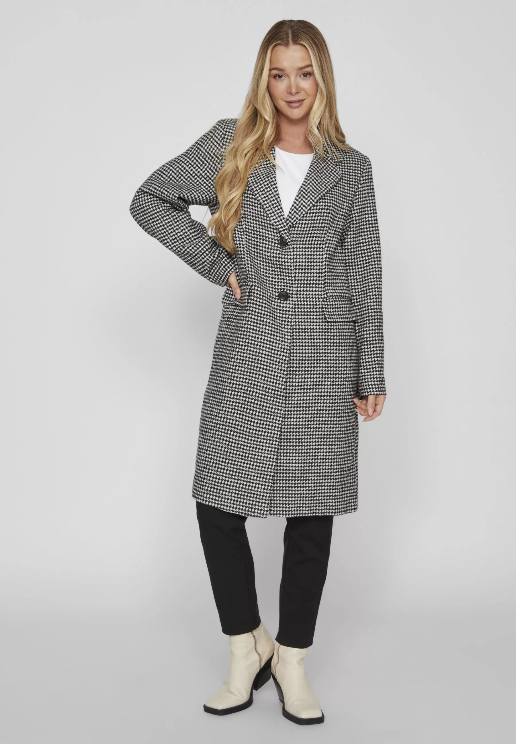 Femme VILA Hahnentrittmuster - Manteau Classique