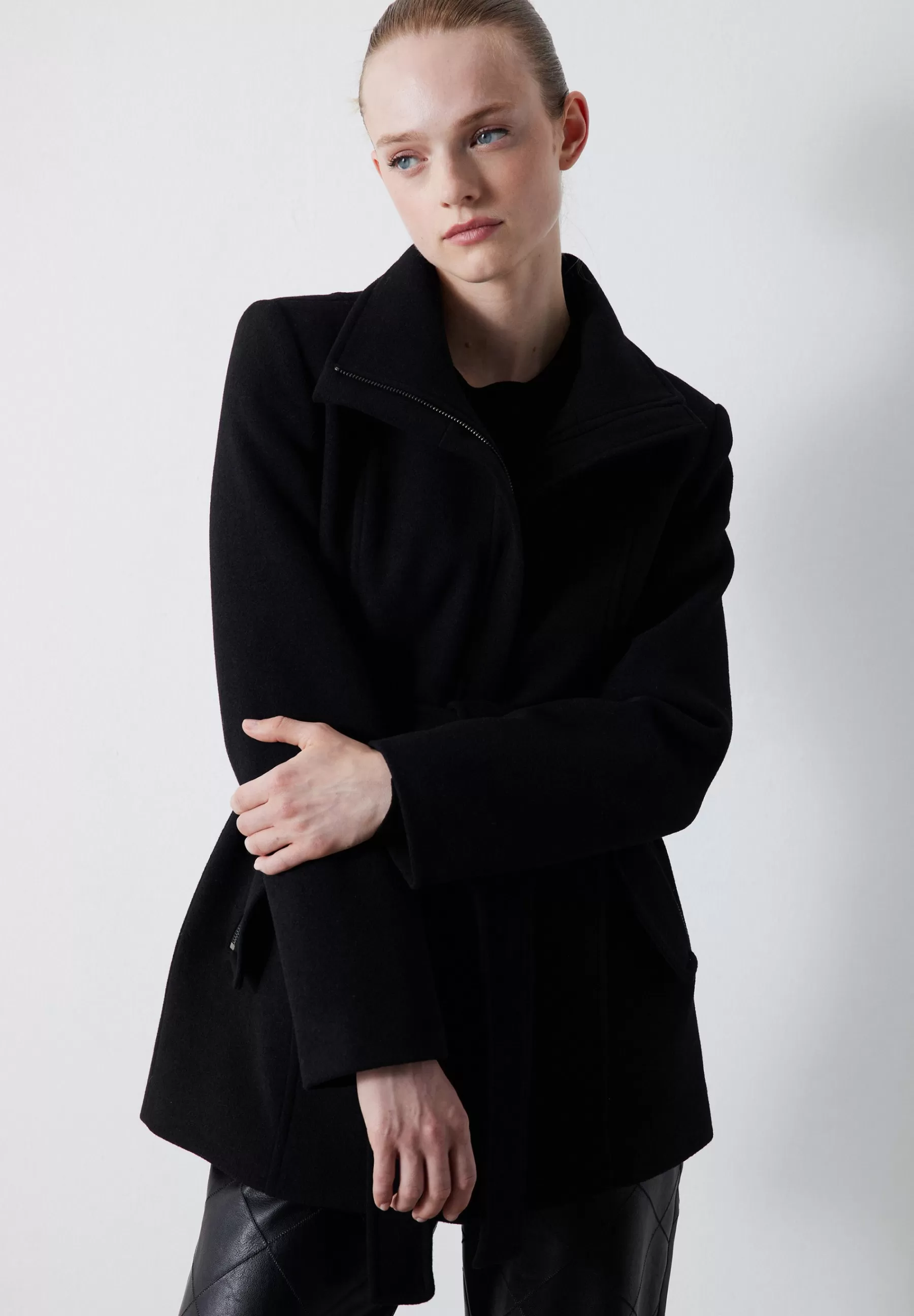 Femme Ipekyol Heavy Regular Fit Belted Cachet - Manteau Court