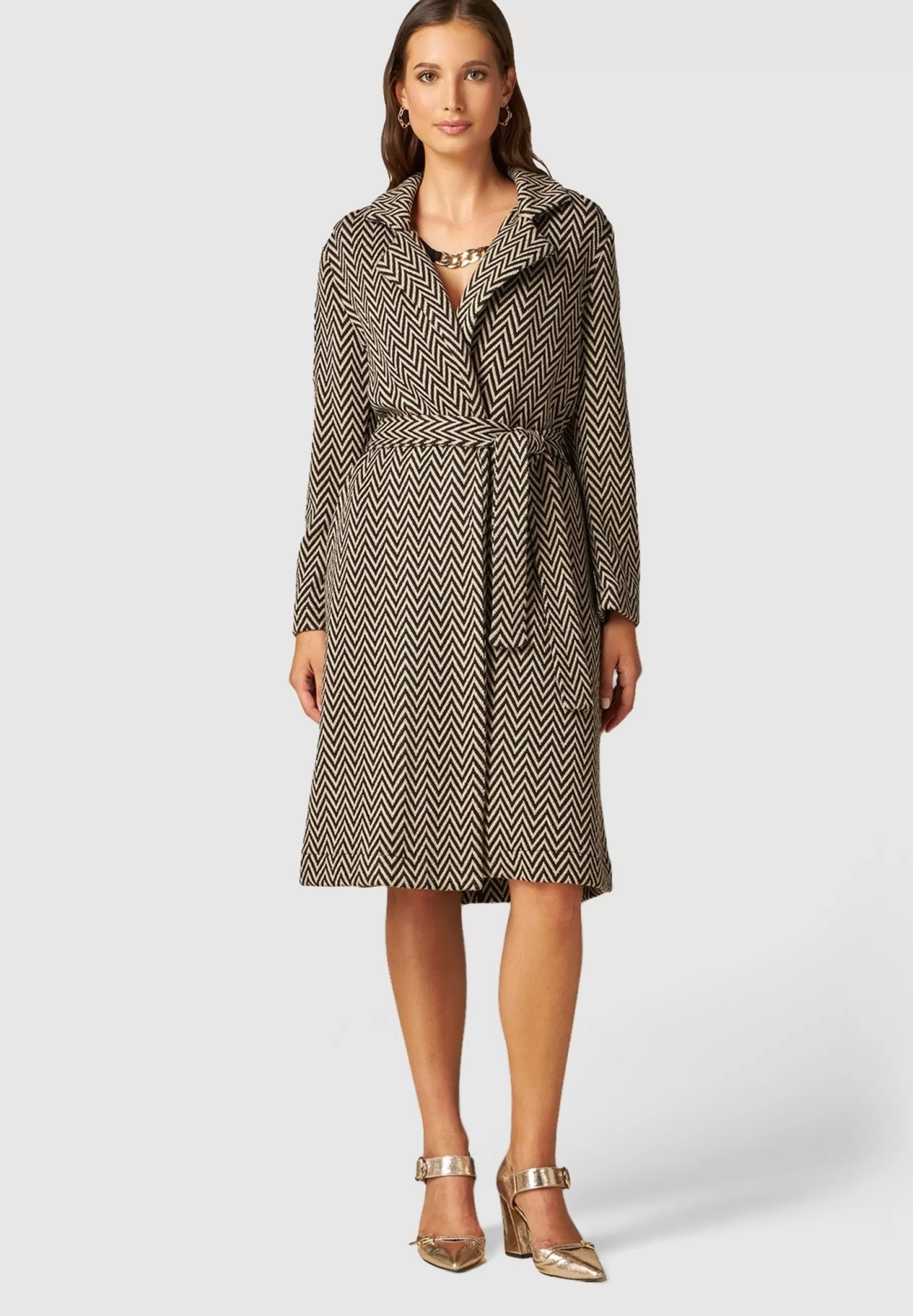 Femme Oltre Herringbone - Manteau Classique