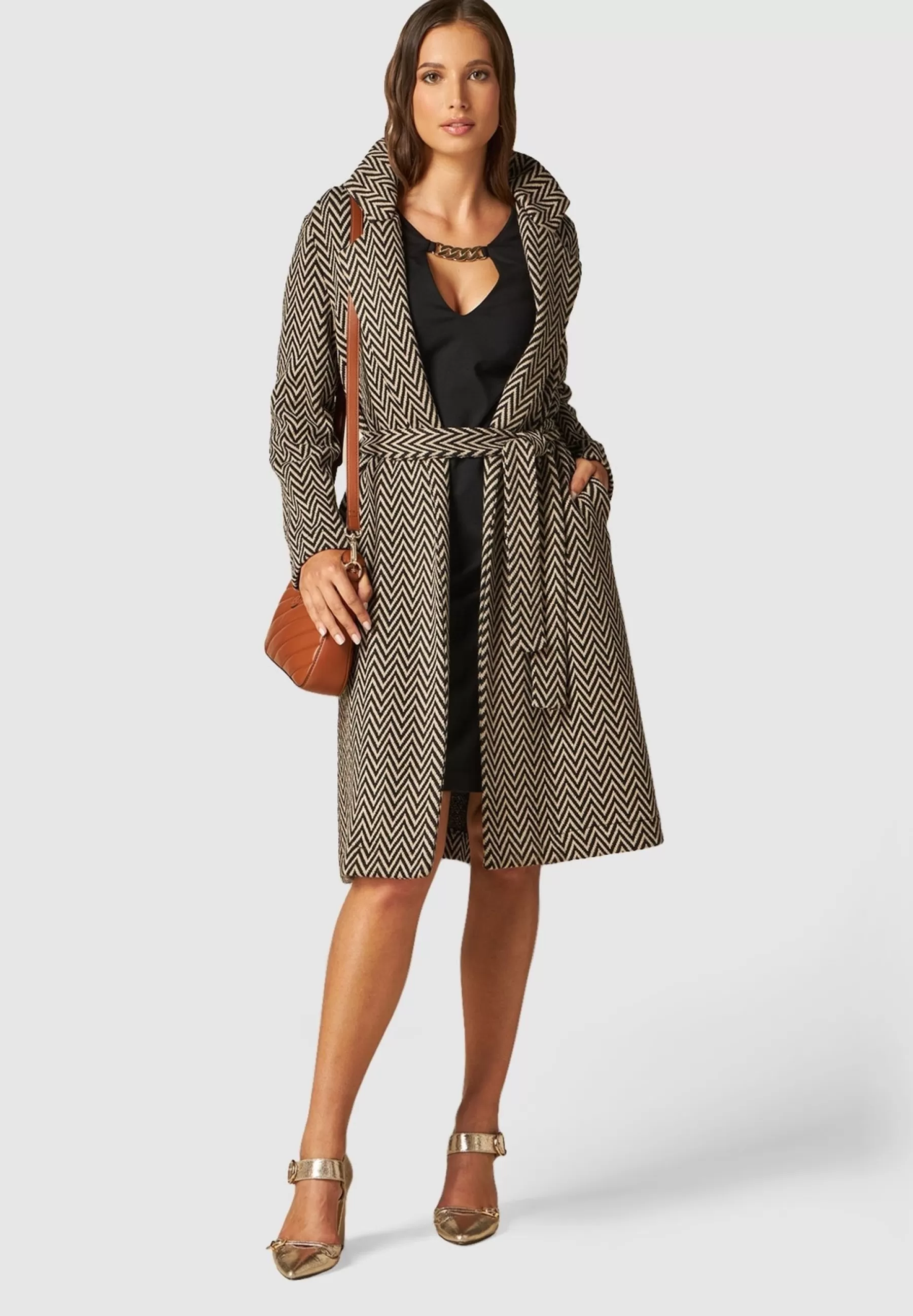 Femme Oltre Herringbone - Manteau Classique