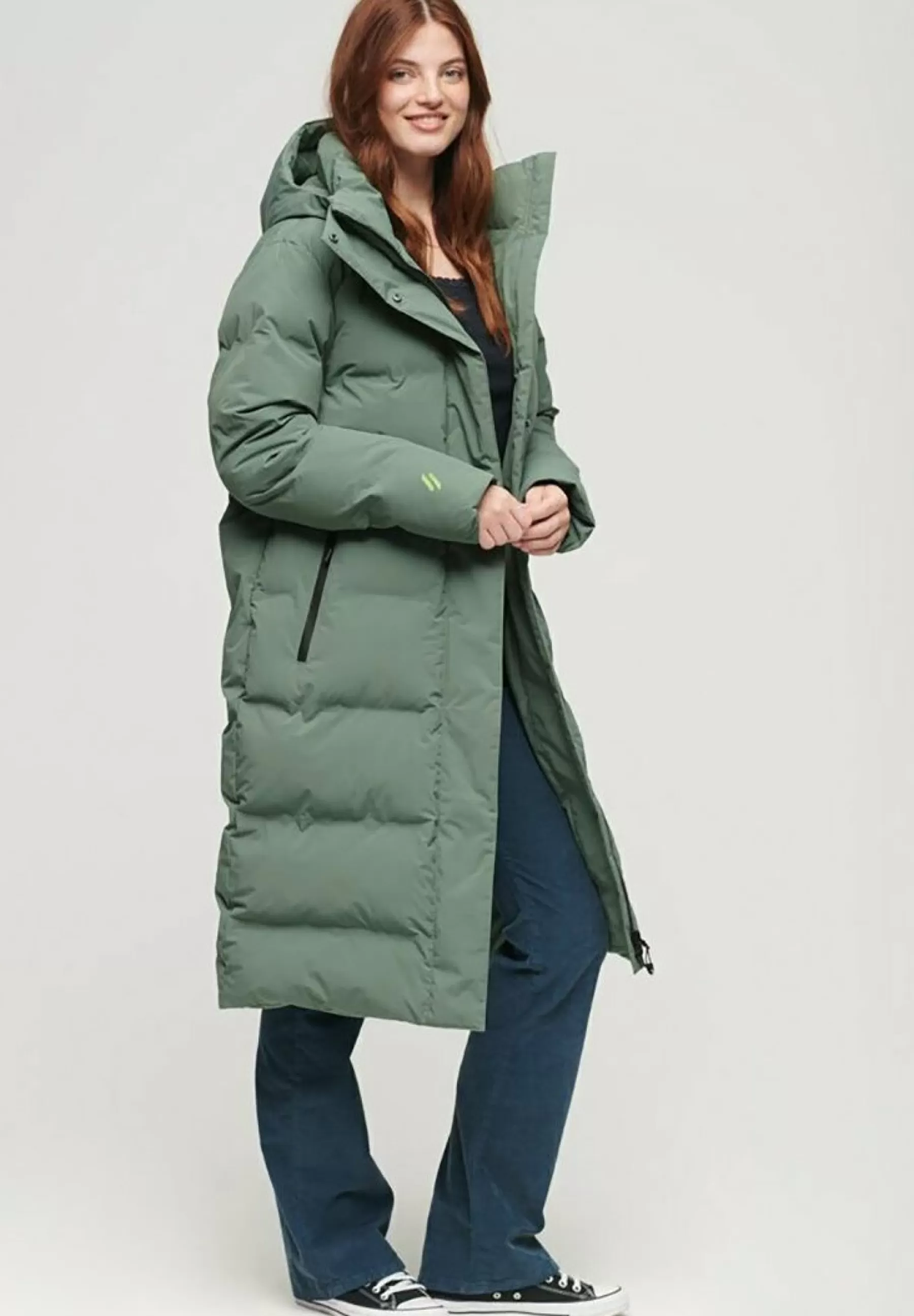 Femme Superdry Hooded Longline Puffer - Manteau D'Hiver