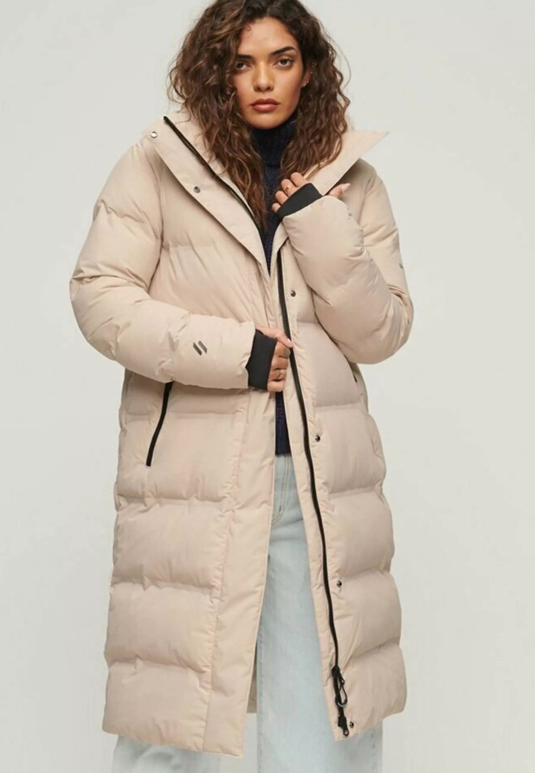 Femme Superdry Hooded Longline Puffer - Manteau D'Hiver