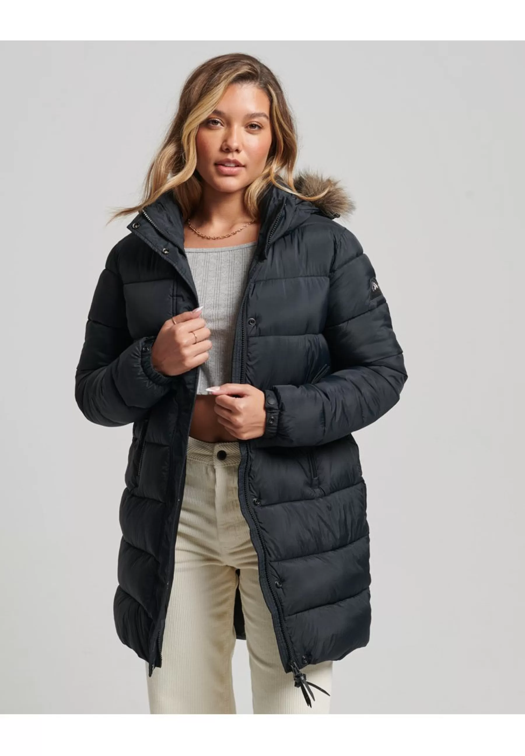 Femme Superdry Hooded Mid Layer Mid - Manteau D'Hiver