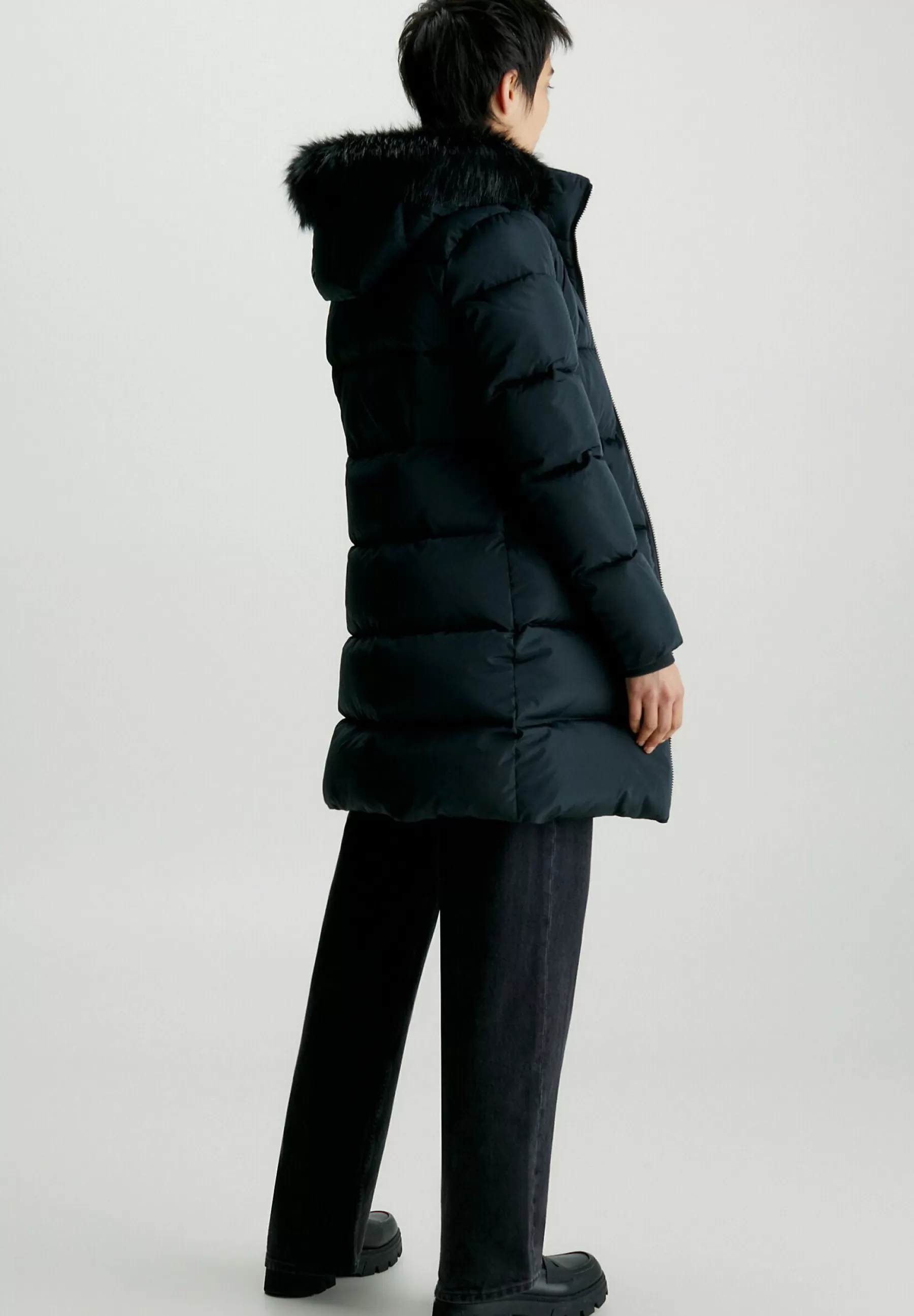 Femme Calvin Klein Jeans Hooded Puffer - Manteau D'Hiver