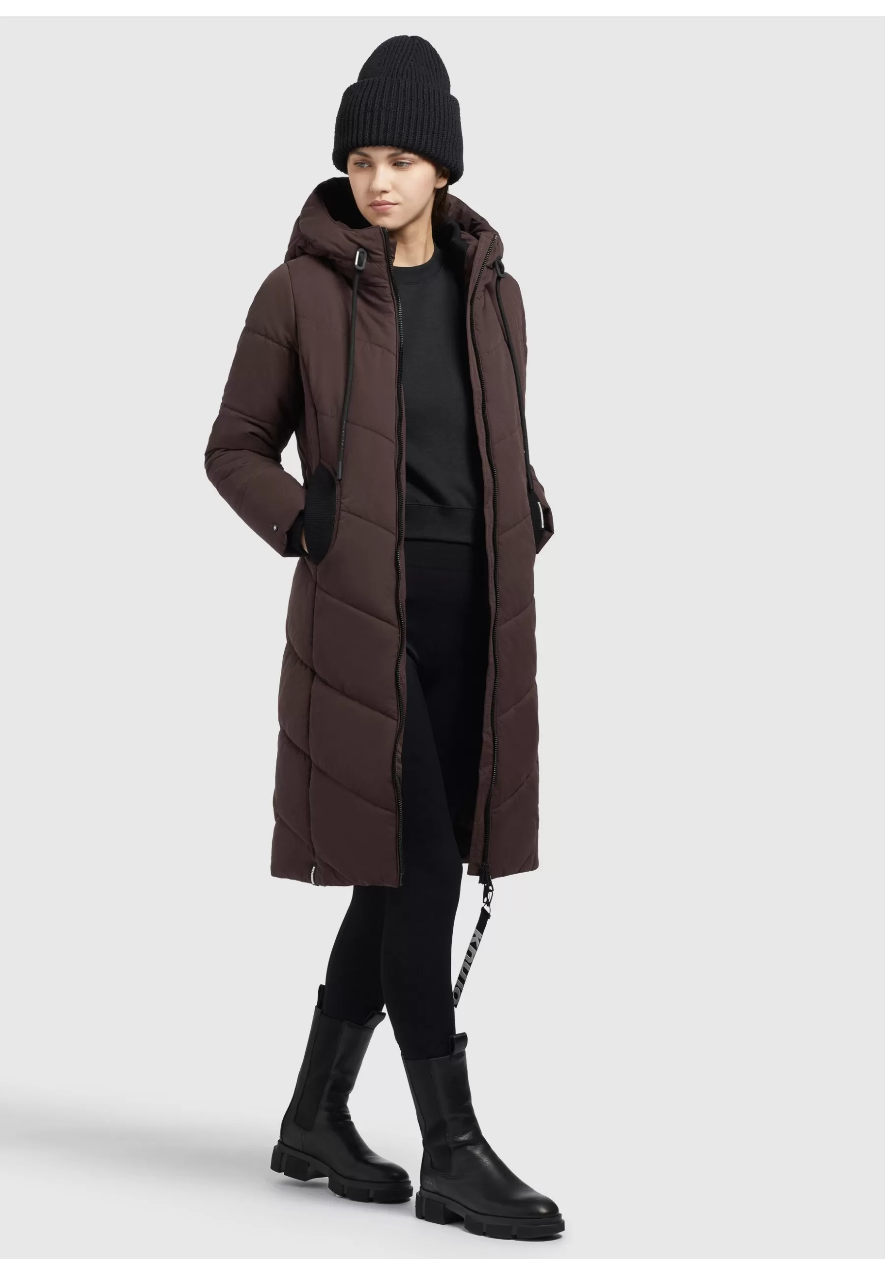 Femme khujo Mantel Aribay4 Peached - Manteau D'Hiver