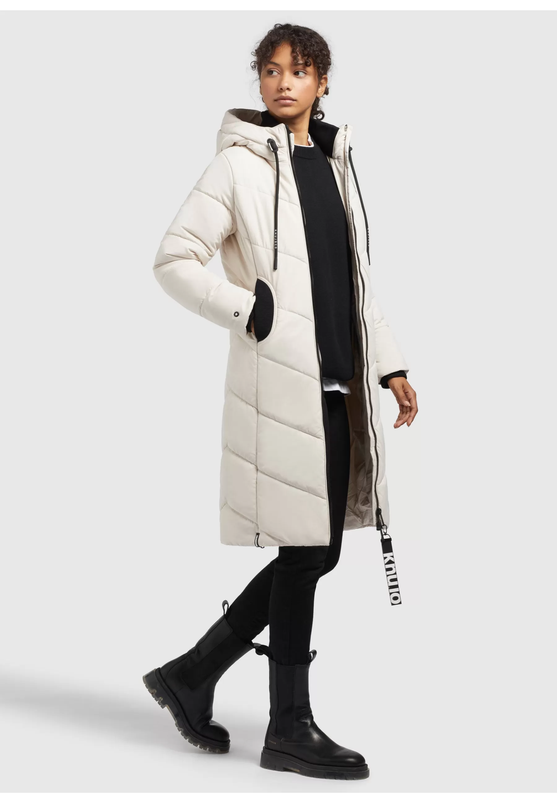 Femme khujo Mantel Aribay4 Peached - Manteau D'Hiver