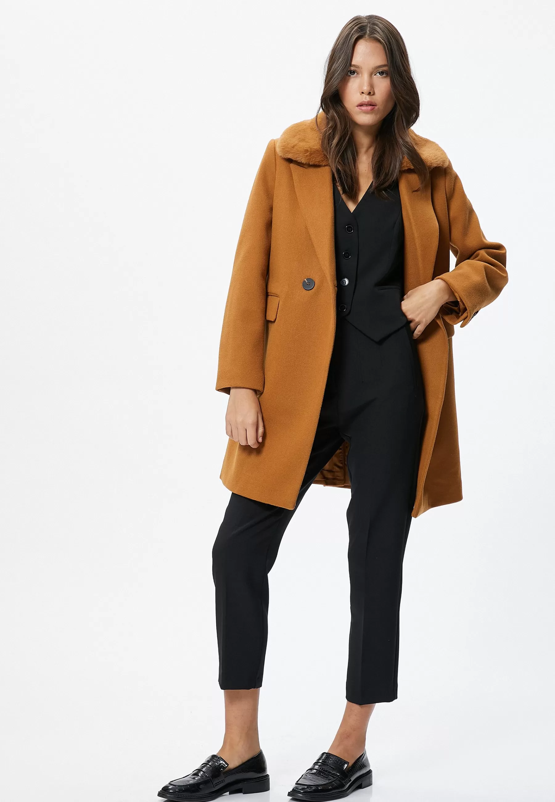 Lappel Neck Pocket Detail - Manteau Court | Koton Outlet