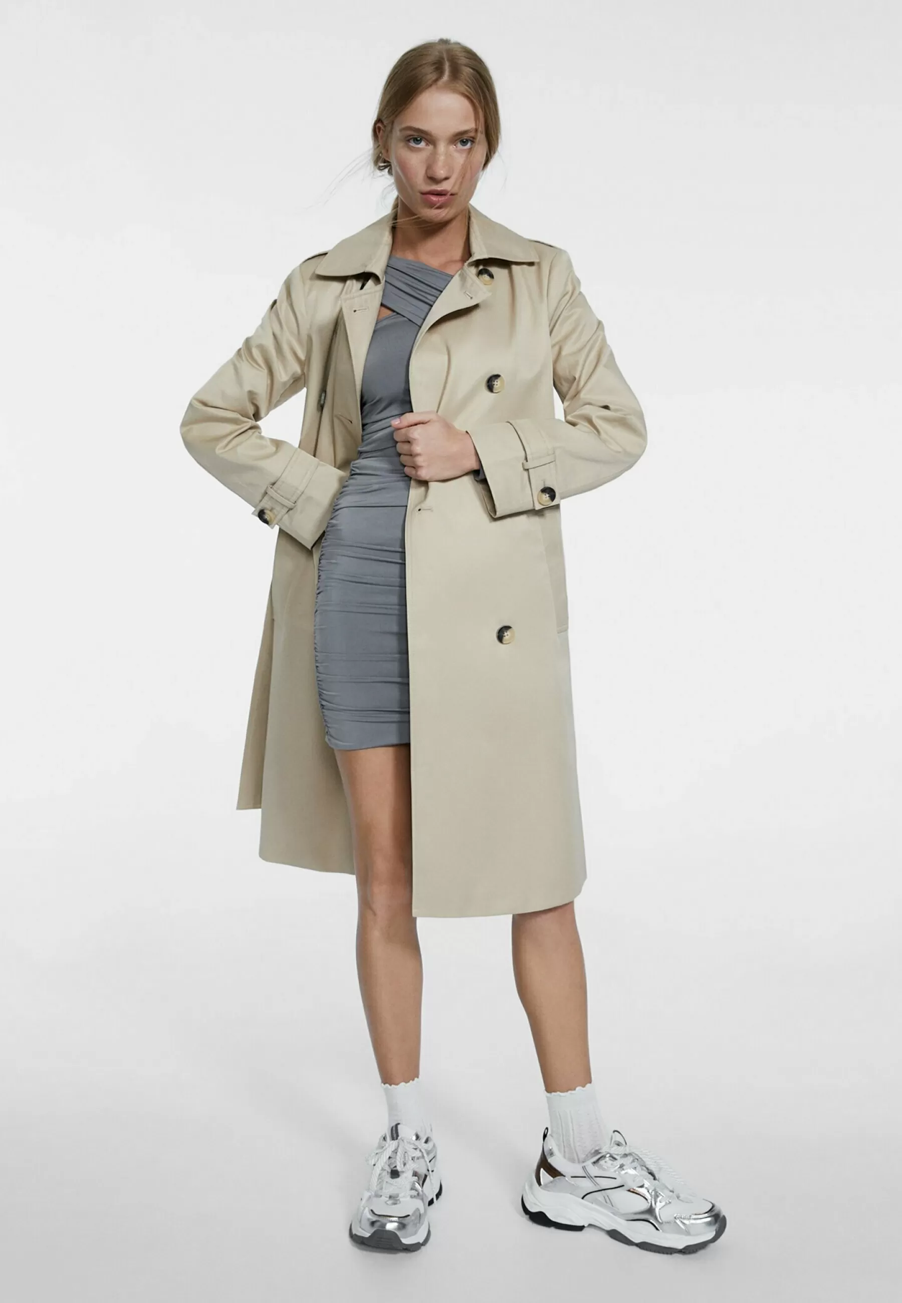 Long Reinforced - Trench | Stradivarius Cheap