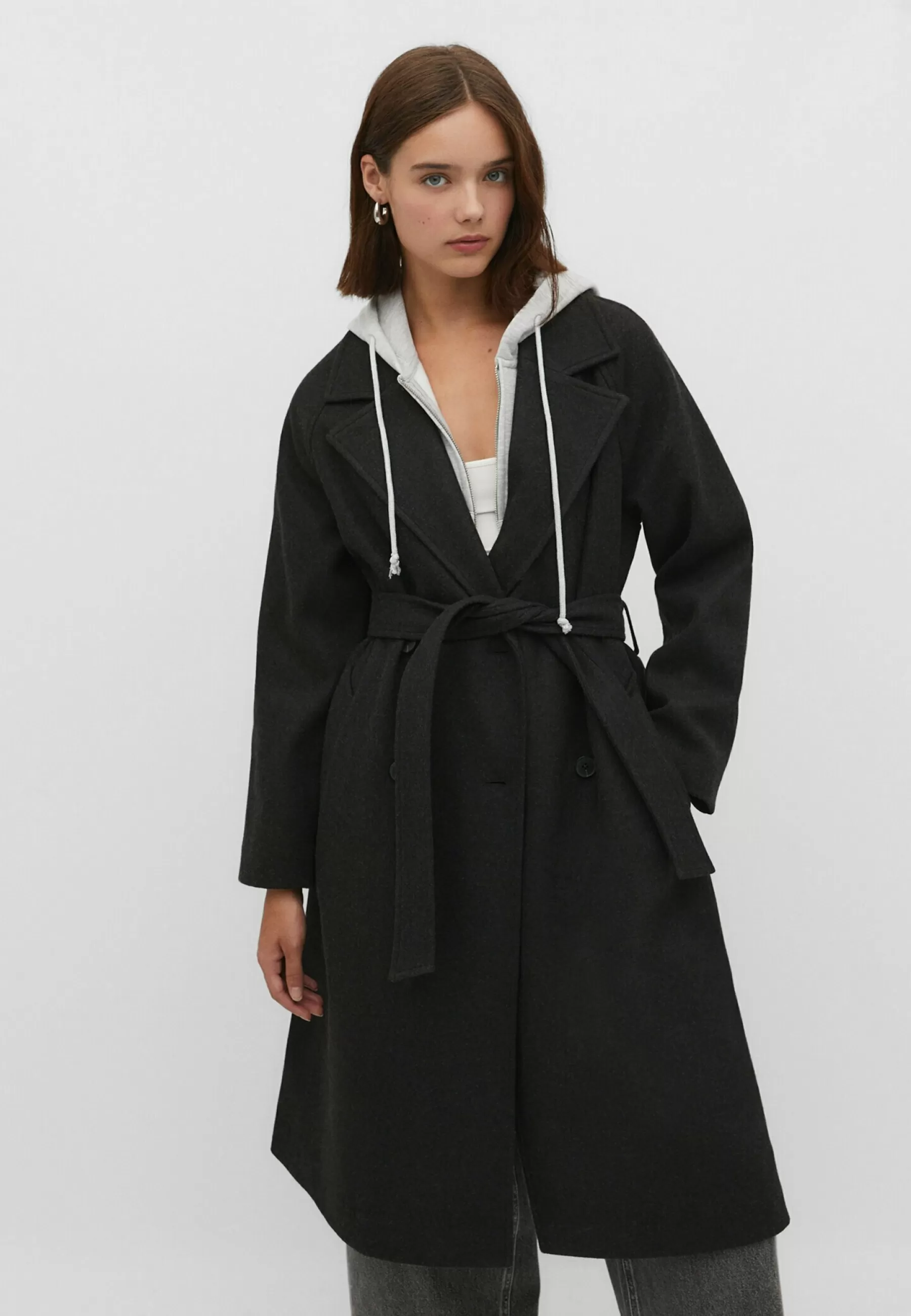 Long Soft-Touch - Trench | Stradivarius Clearance