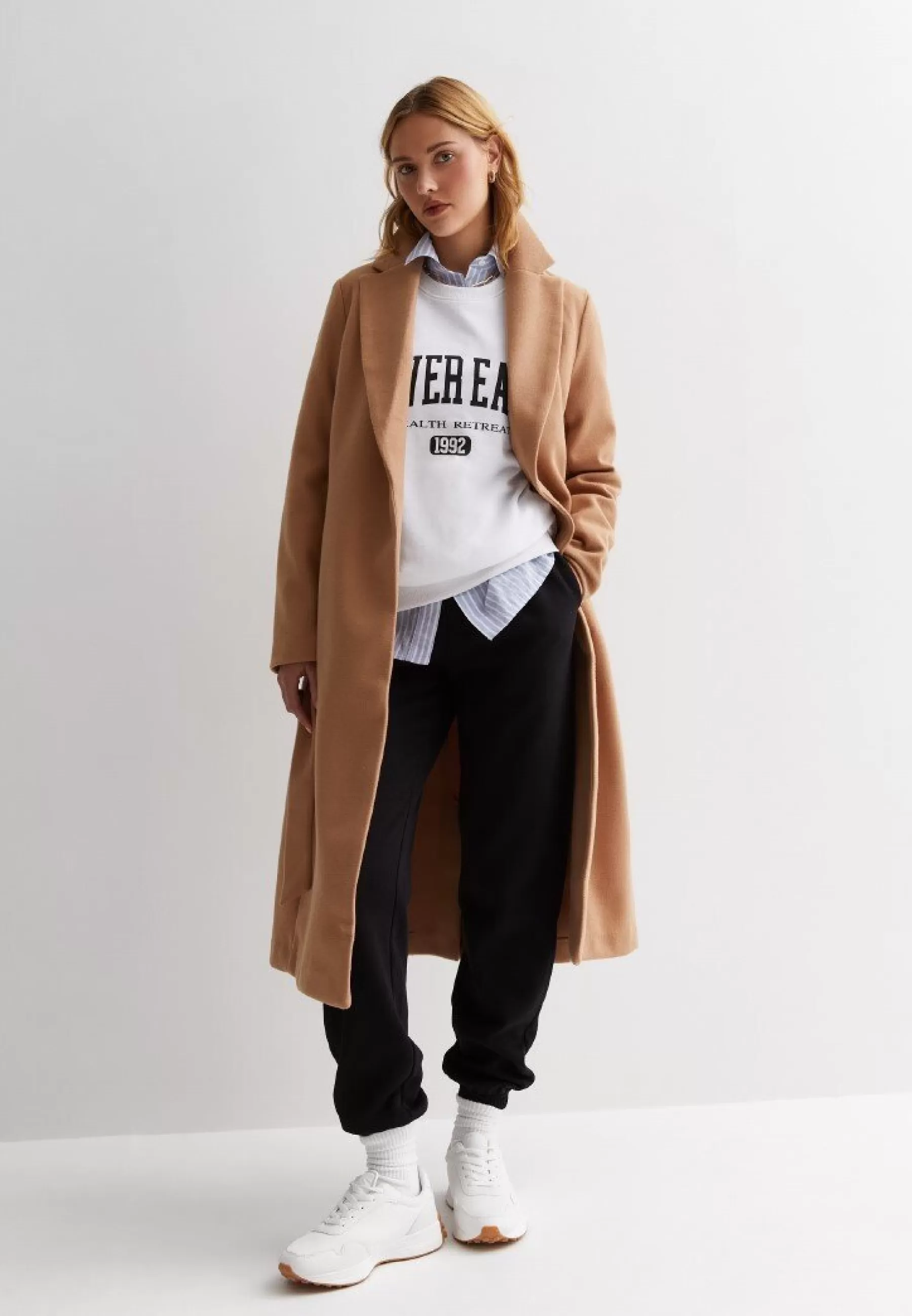 Longline Belted - Manteau Classique | New Look Flash Sale