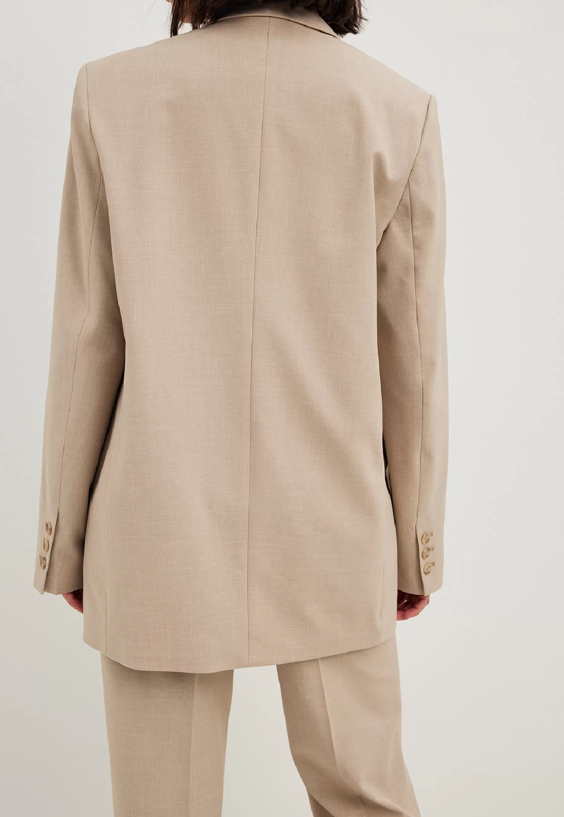 Melange In Oversize Mit Drei Knopfen - Manteau Court | NA-KD Hot
