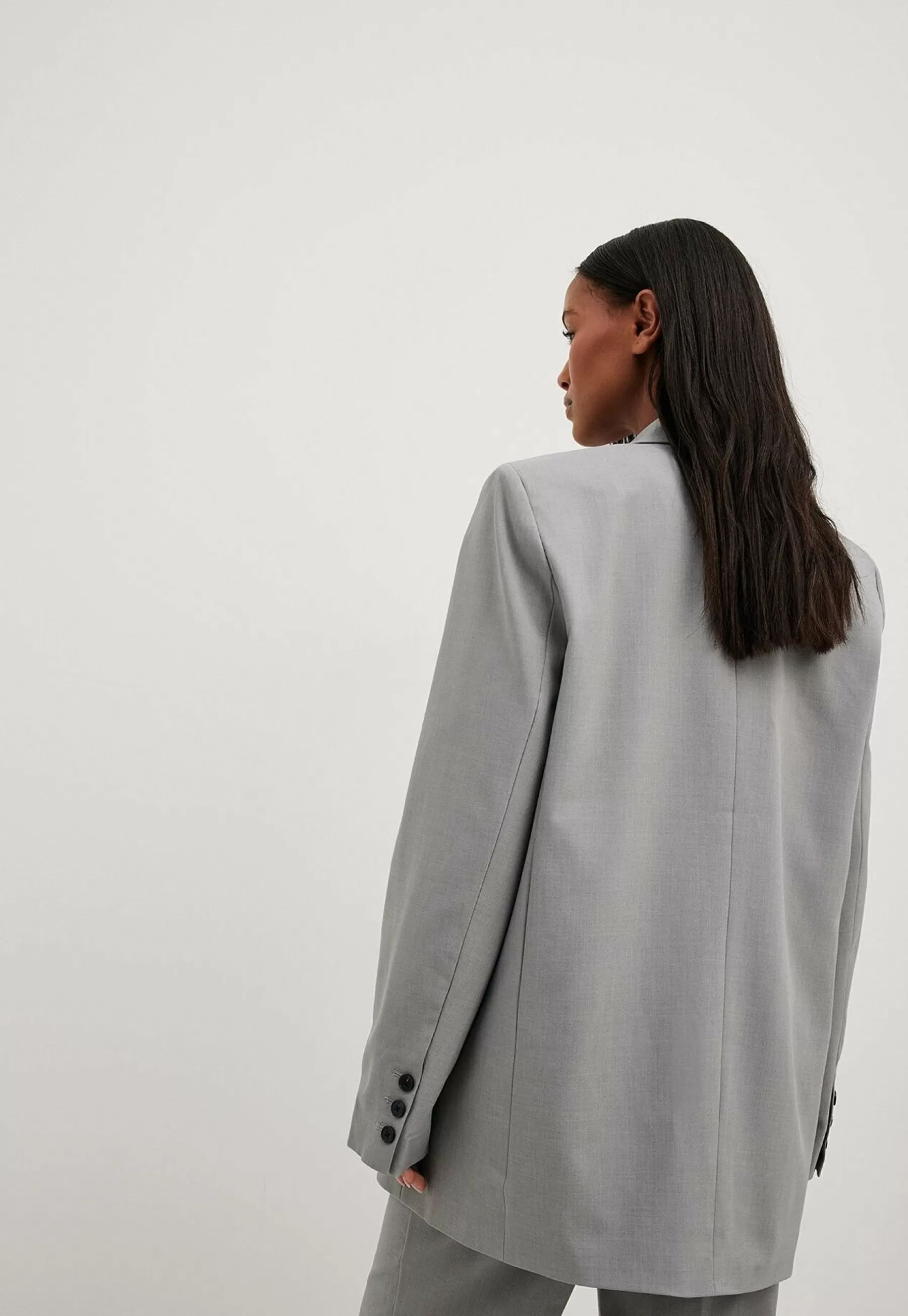 Melange In Oversize Mit Drei Knopfen - Manteau Court | NA-KD Best Sale