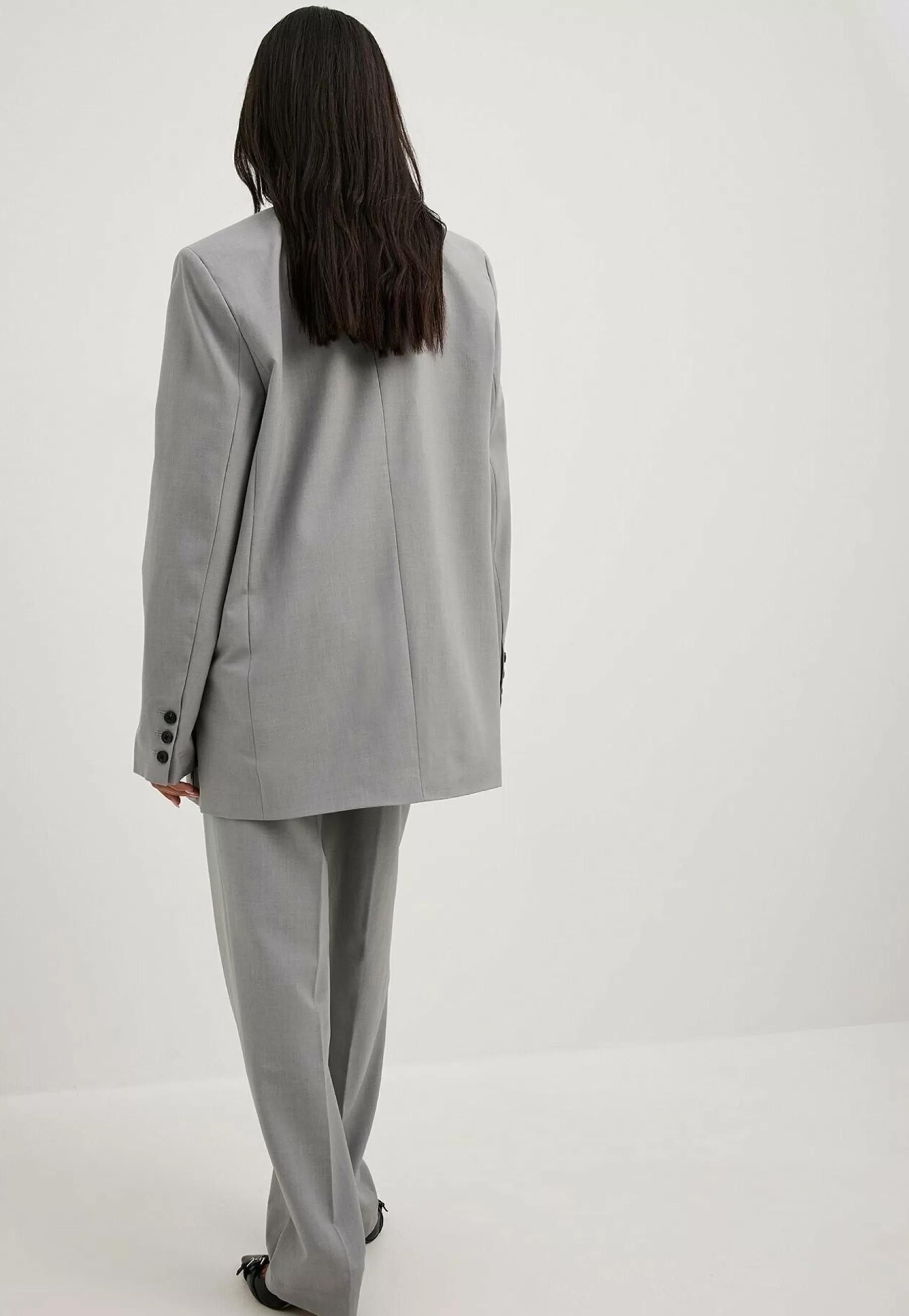 Melange In Oversize Mit Drei Knopfen - Manteau Court | NA-KD Best Sale