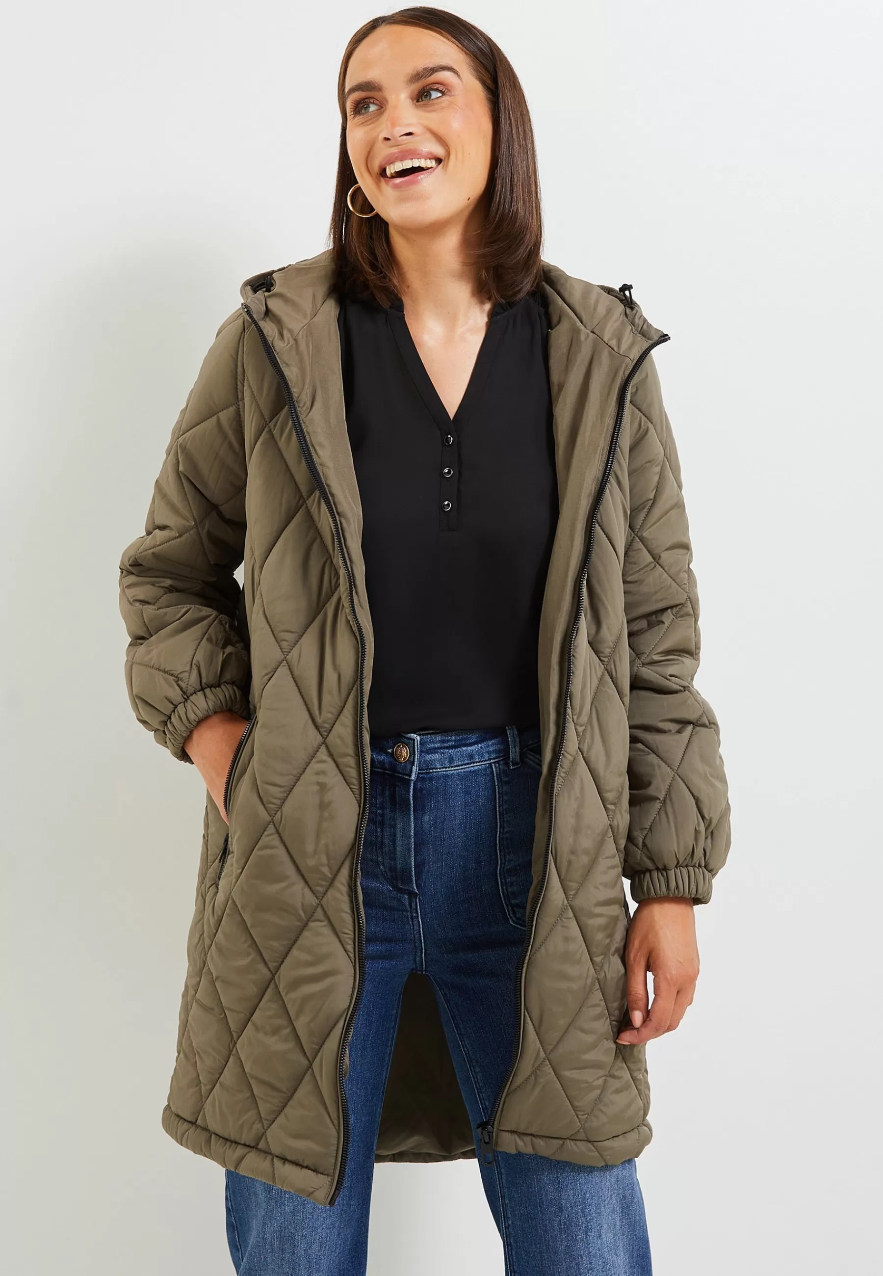 Femme Grain de Malice Mi Longue - Manteau D'Hiver